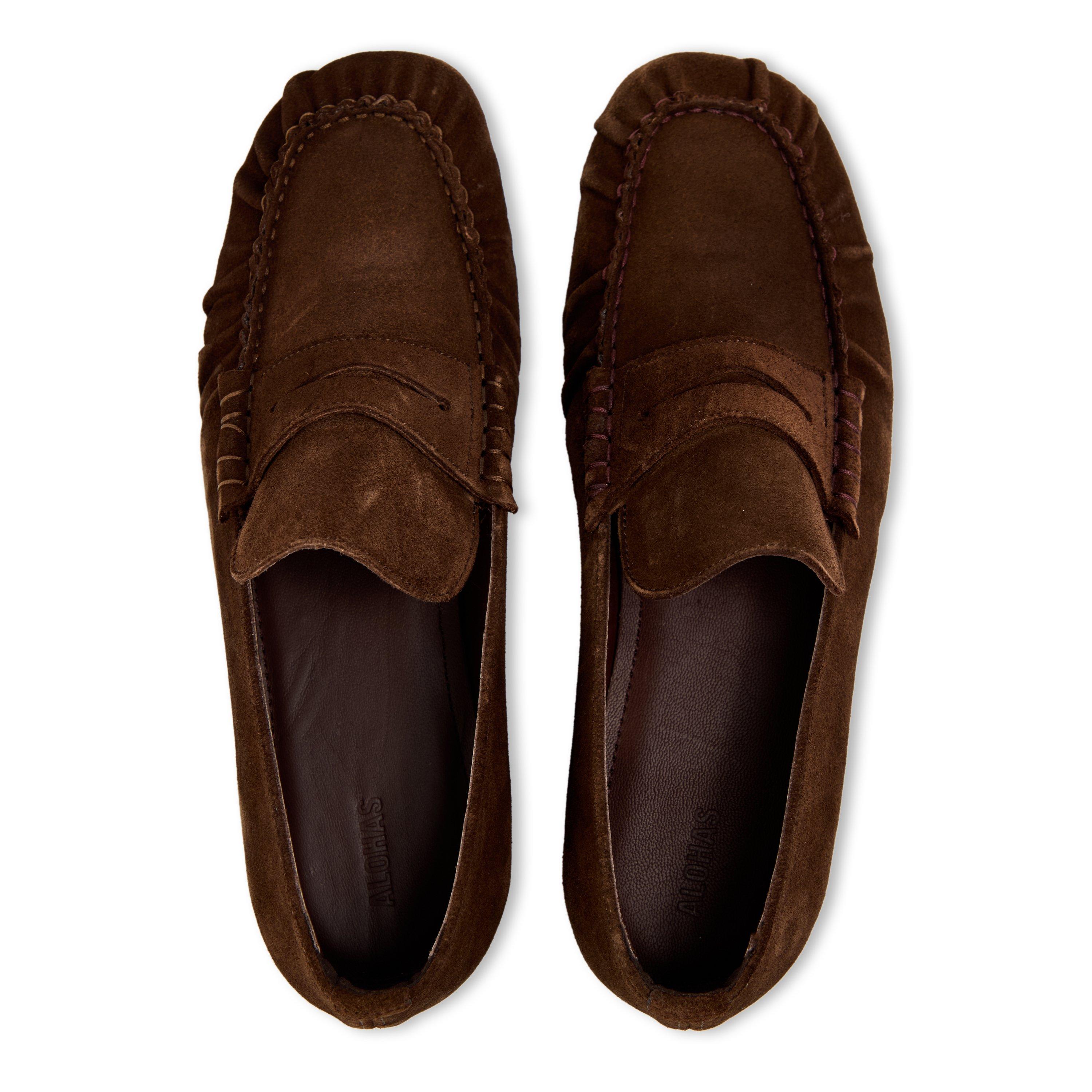 Brown - Alohas - Women's Aven Suede Loafers - 4