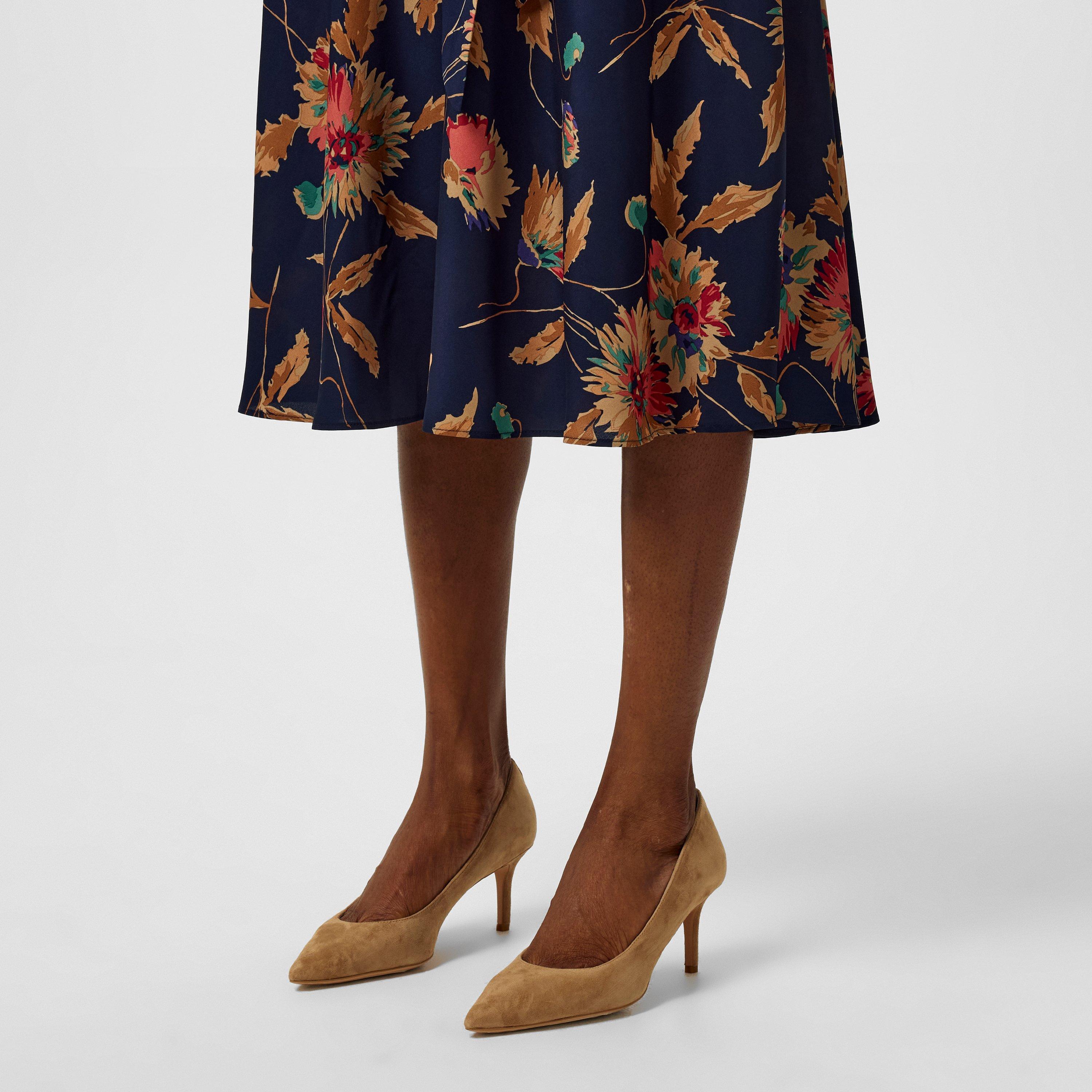 Camel Suede - Lauren by Ralph Lauren - Women's Lanette Court Stiletto Heels - 3