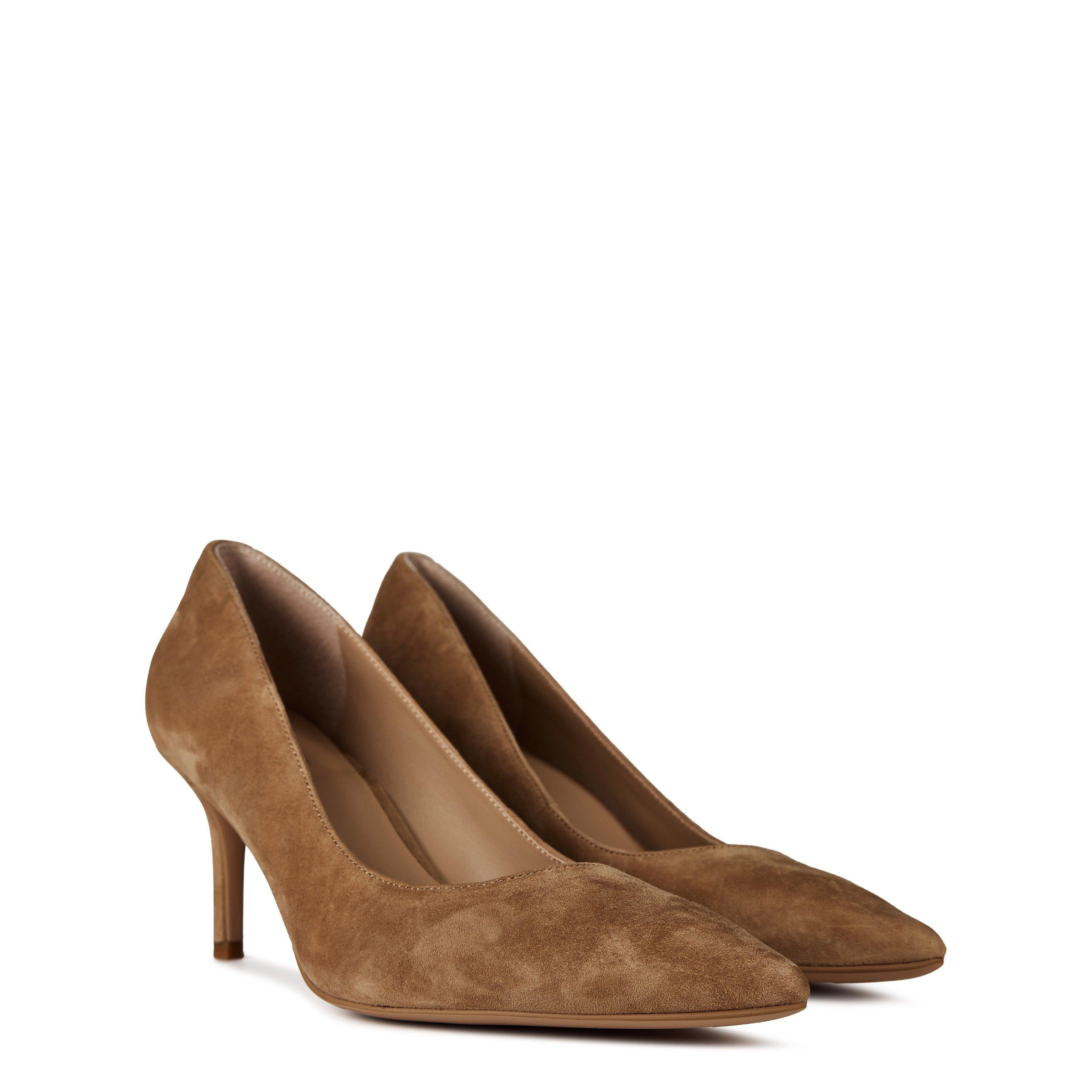 Camel Suede - Lauren by Ralph Lauren - Women's Lanette Court Stiletto Heels - 5