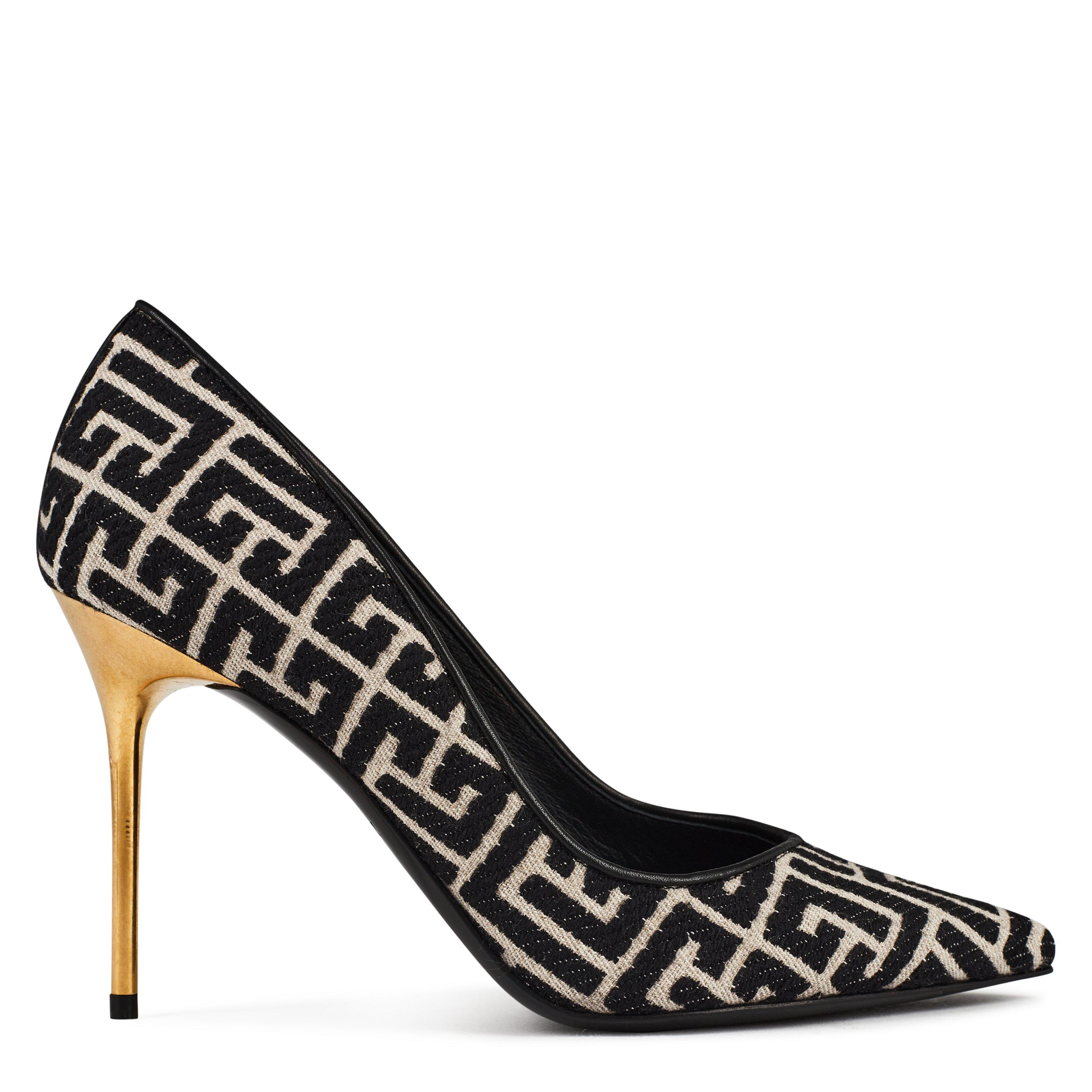 Ivory/Blk GFE - Balmain - Women's Ruby Monogram Pump - 1