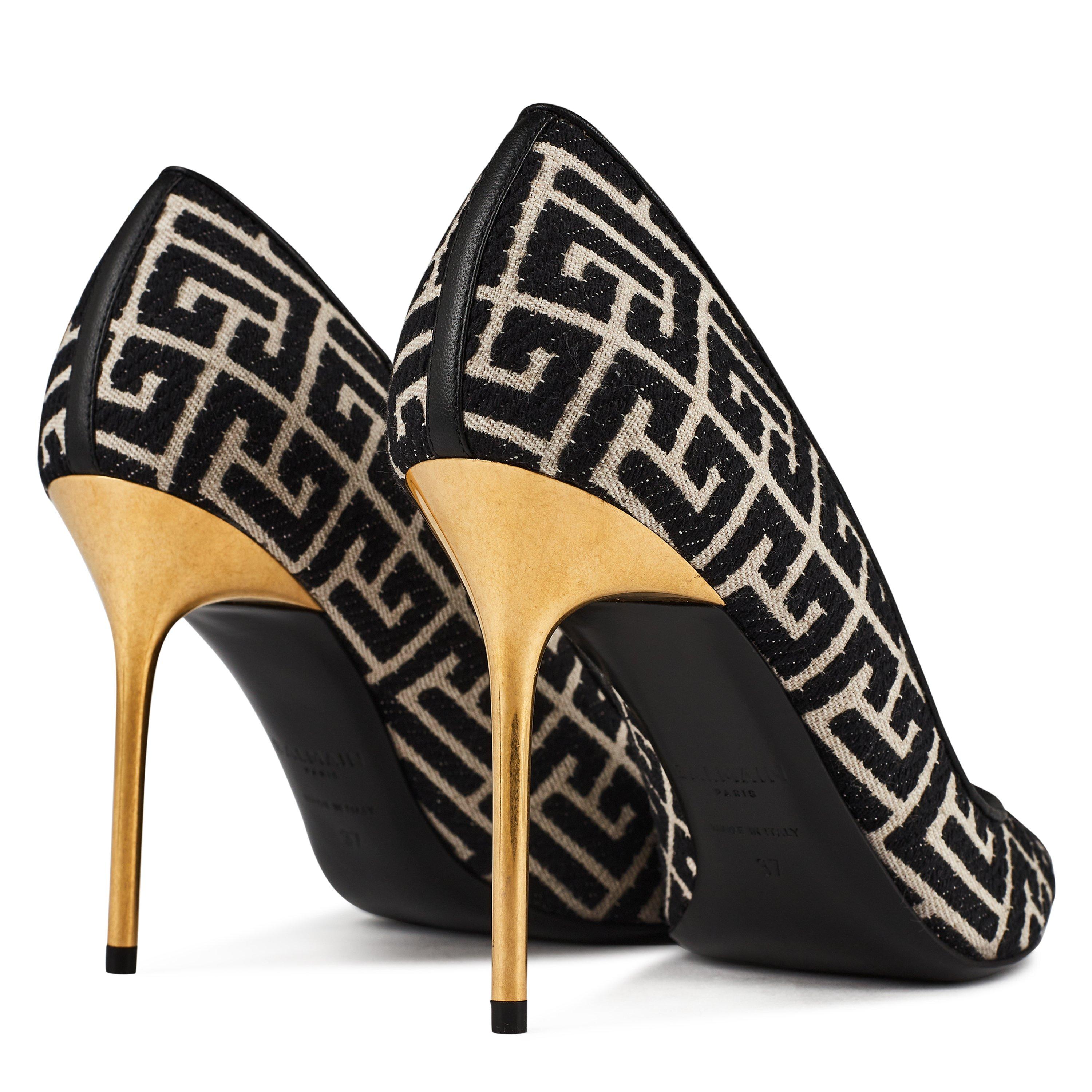 Ivory/Blk GFE - Balmain - Women's Ruby Monogram Pump - 5