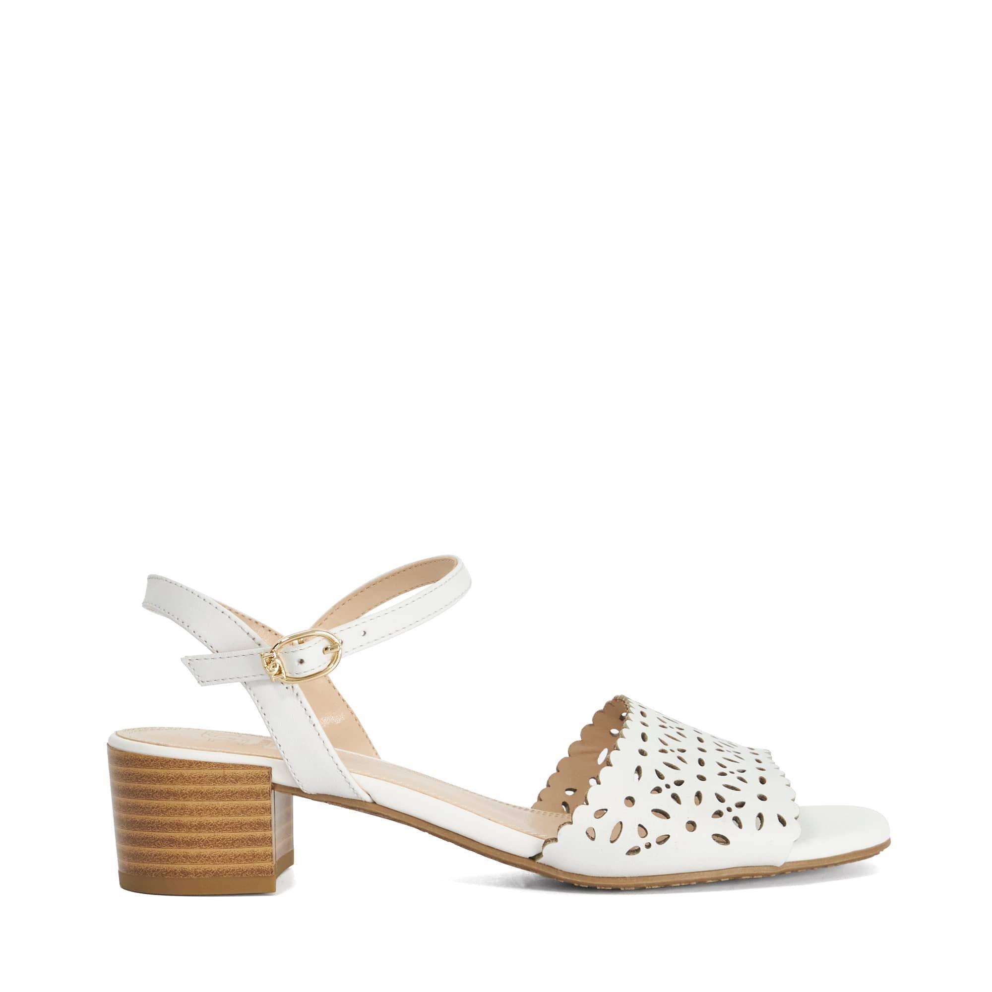 White - Dune London - Women's Josephina Block Court Shoes - 1
