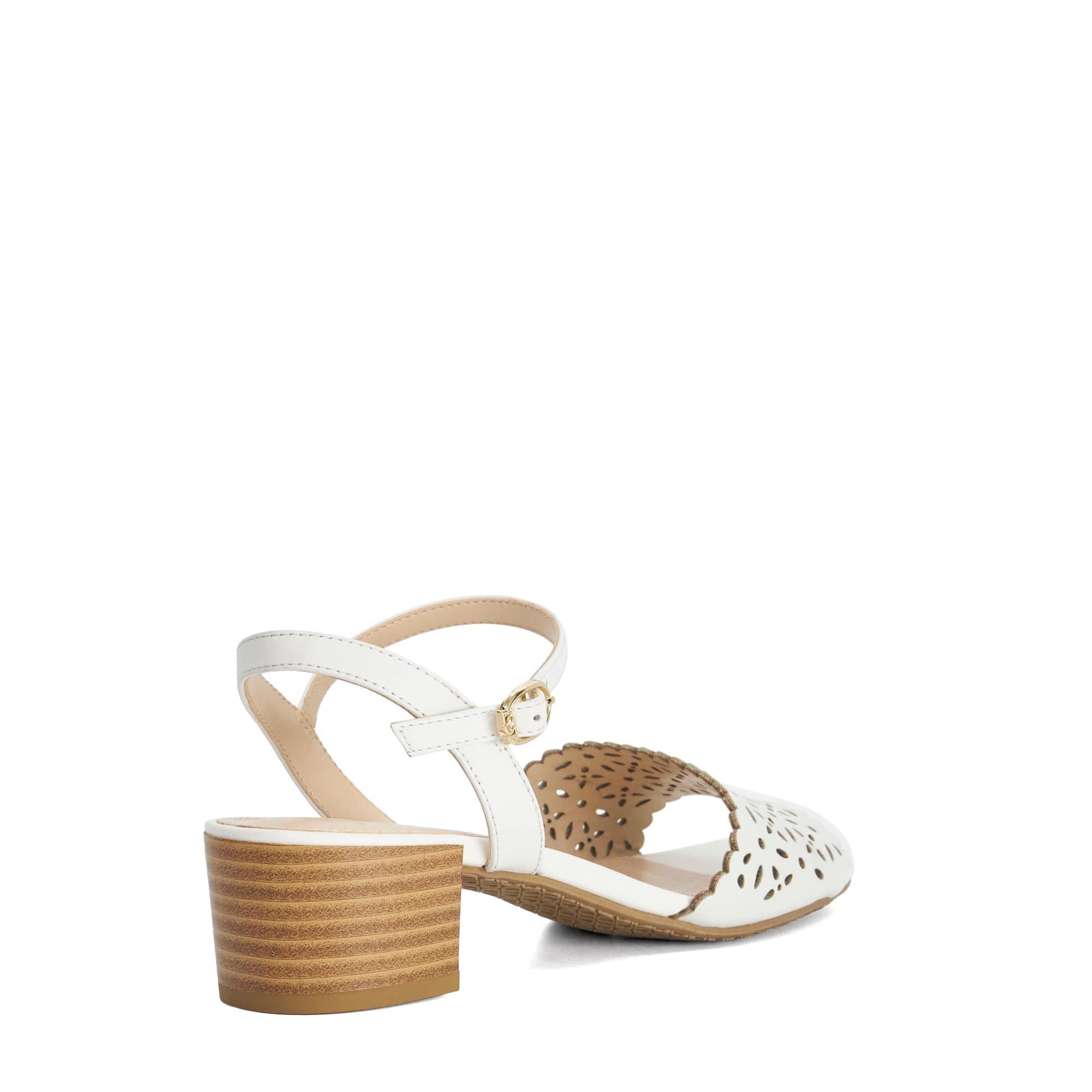 White - Dune London - Women's Josephina Block Court Shoes - 3