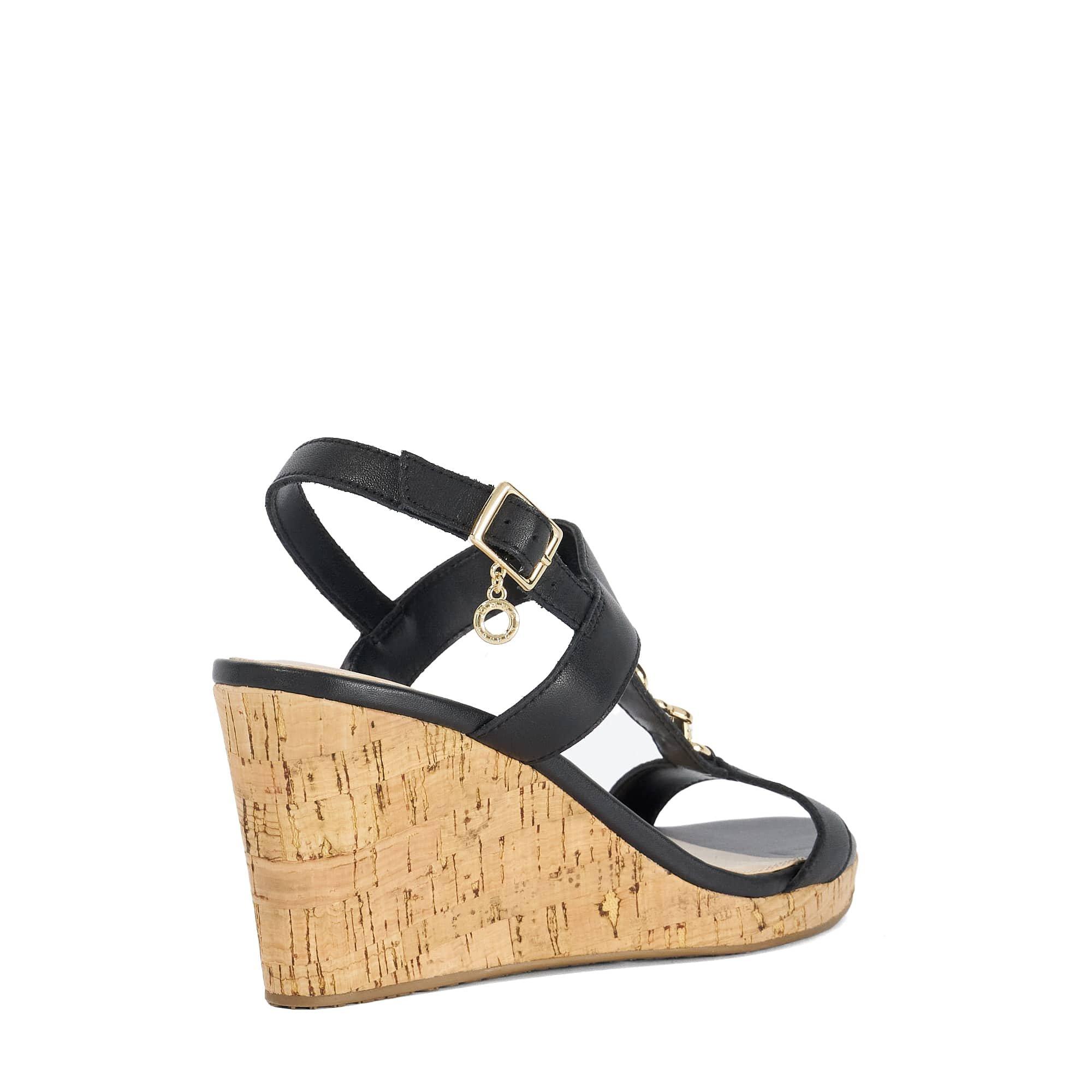 Black - Dune London - Women's Kasslie Wedge Heeled Sandals - 3