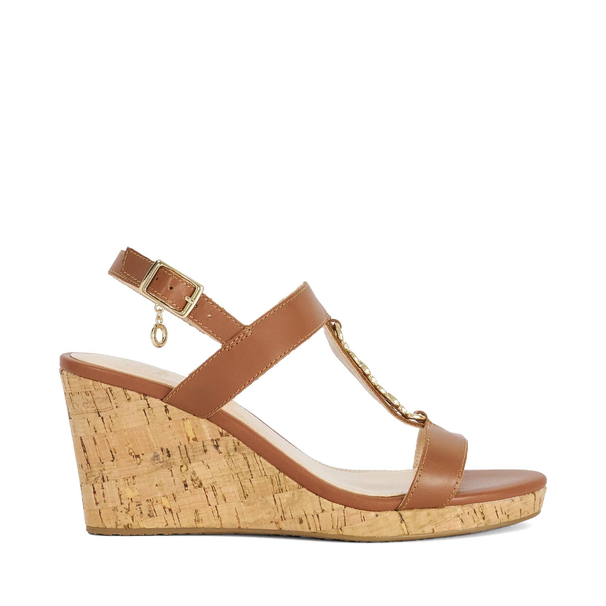 Dune London Women's Kasslie Wedge Heeled Sandals - Tan - 6 (39)