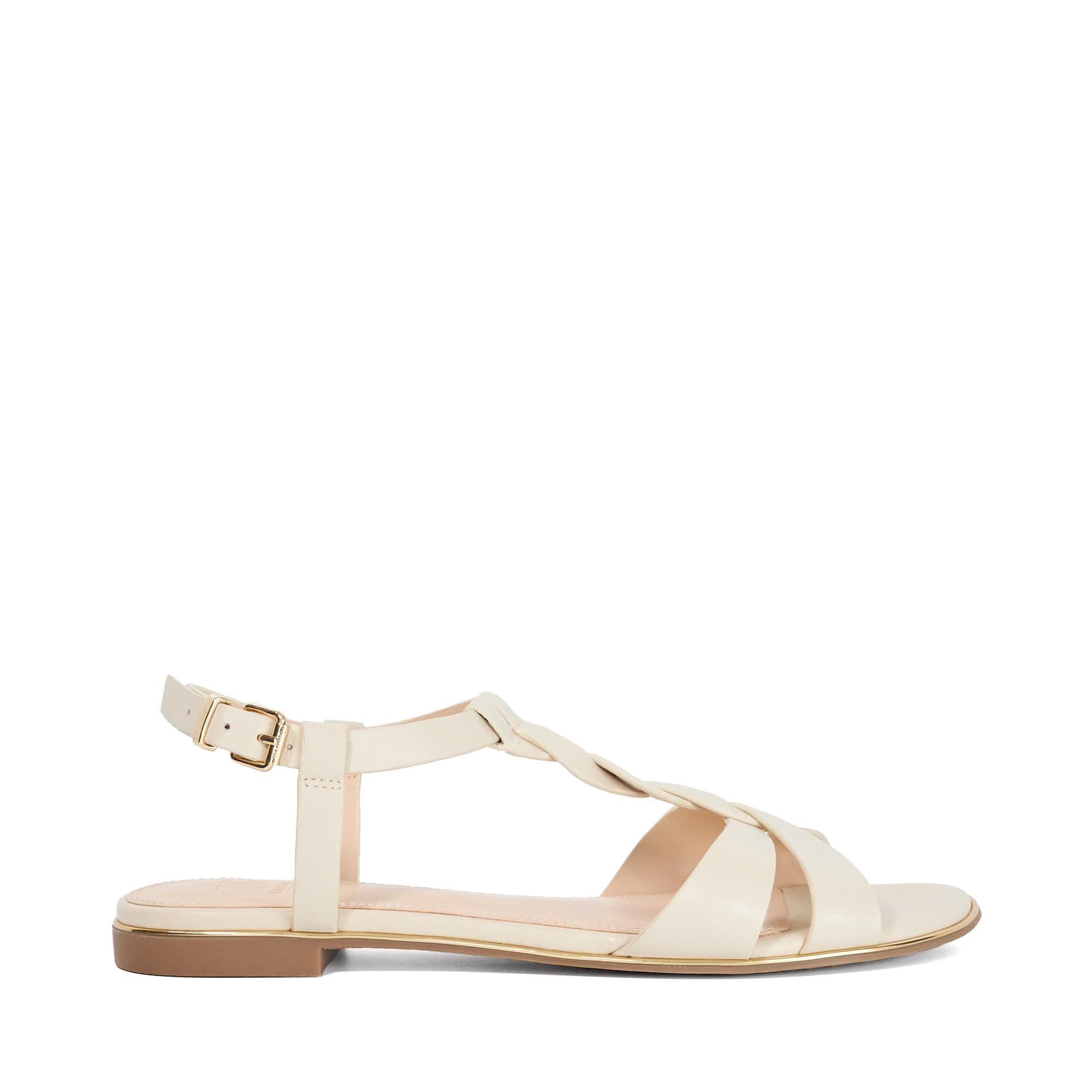 Dune London Women's Lylar Flat Sandals - Ecru - 8 (41)