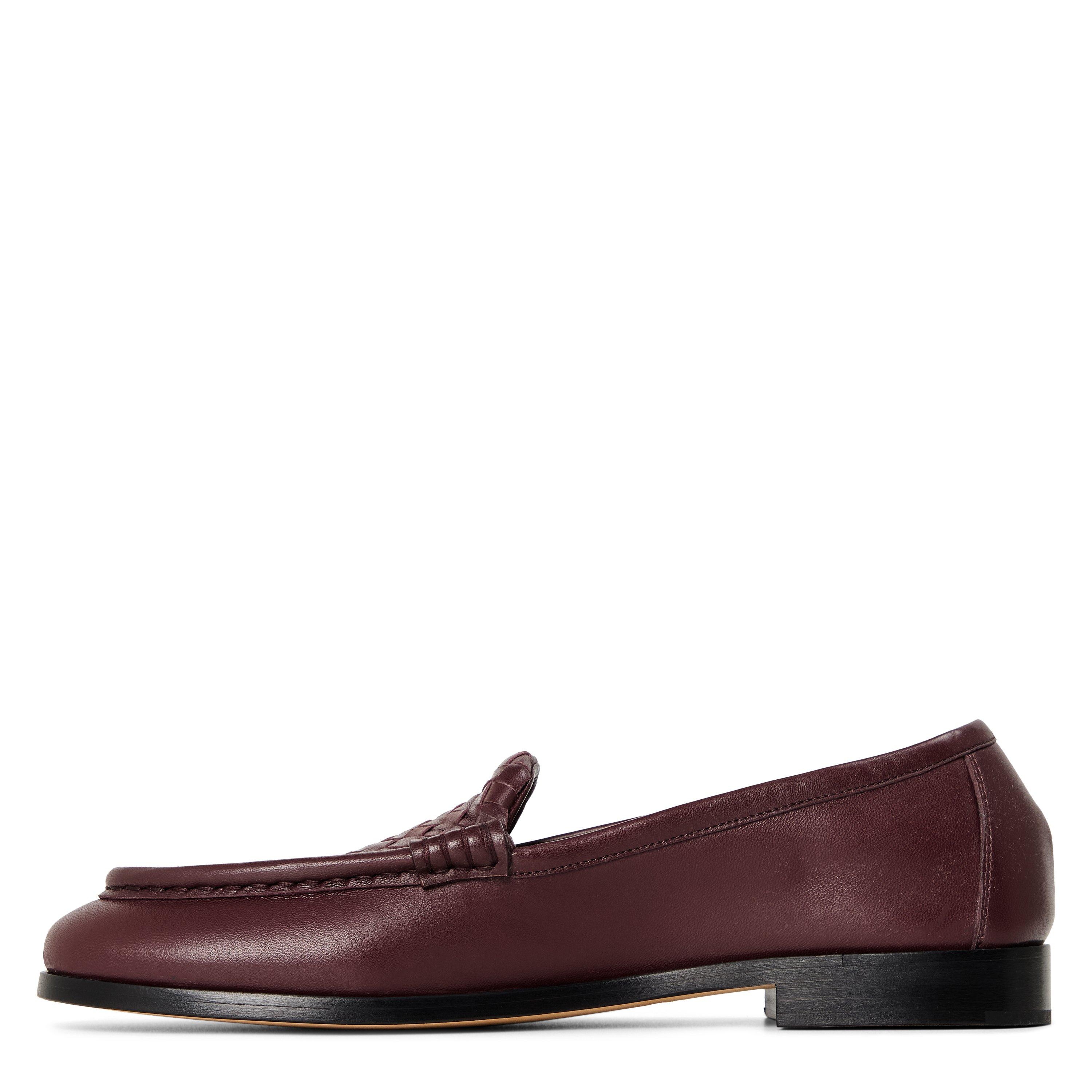 Deep Mahogany - Bottega Veneta - Women's Sveglia Leather Loafers - 2
