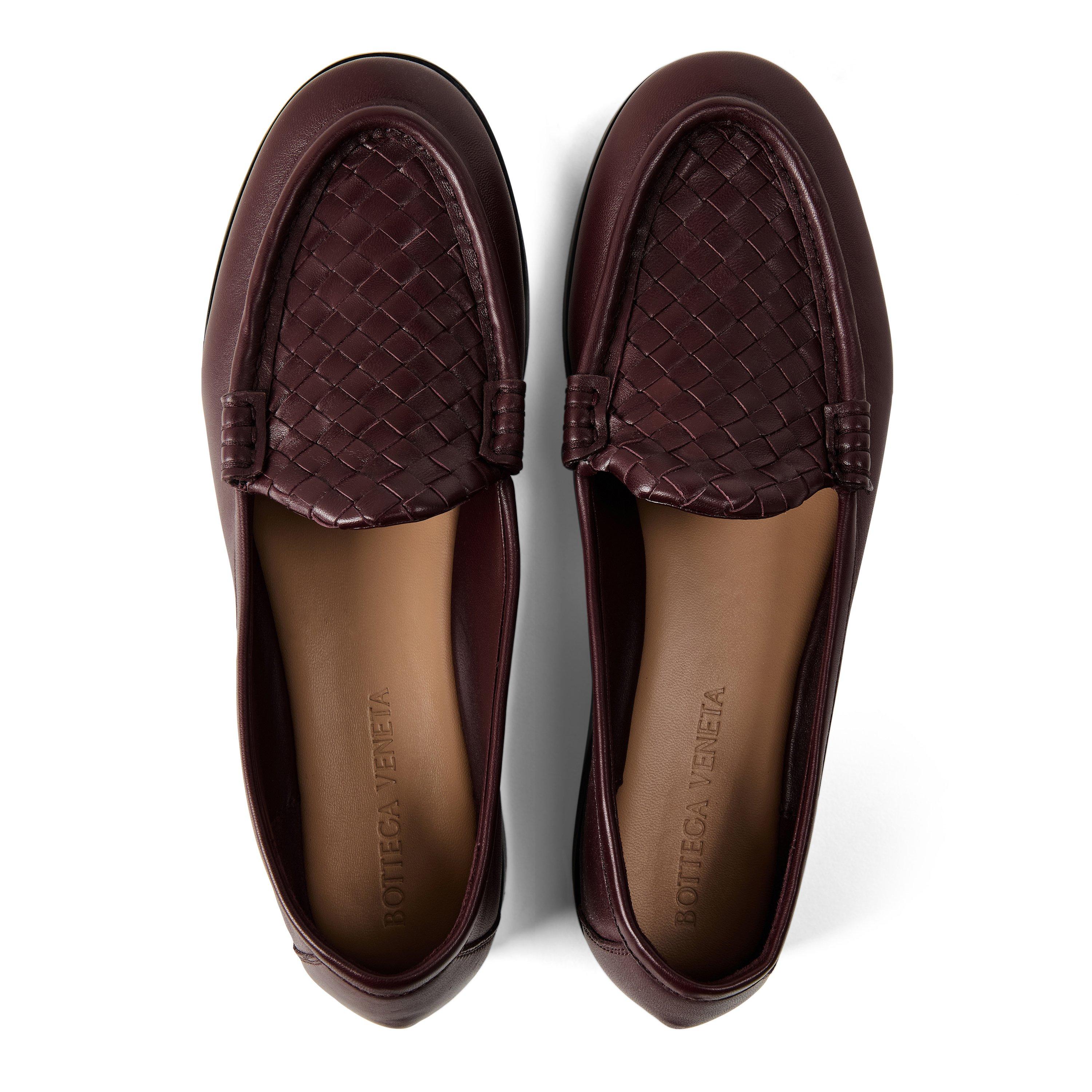 Deep Mahogany - Bottega Veneta - Women's Sveglia Leather Loafers - 5
