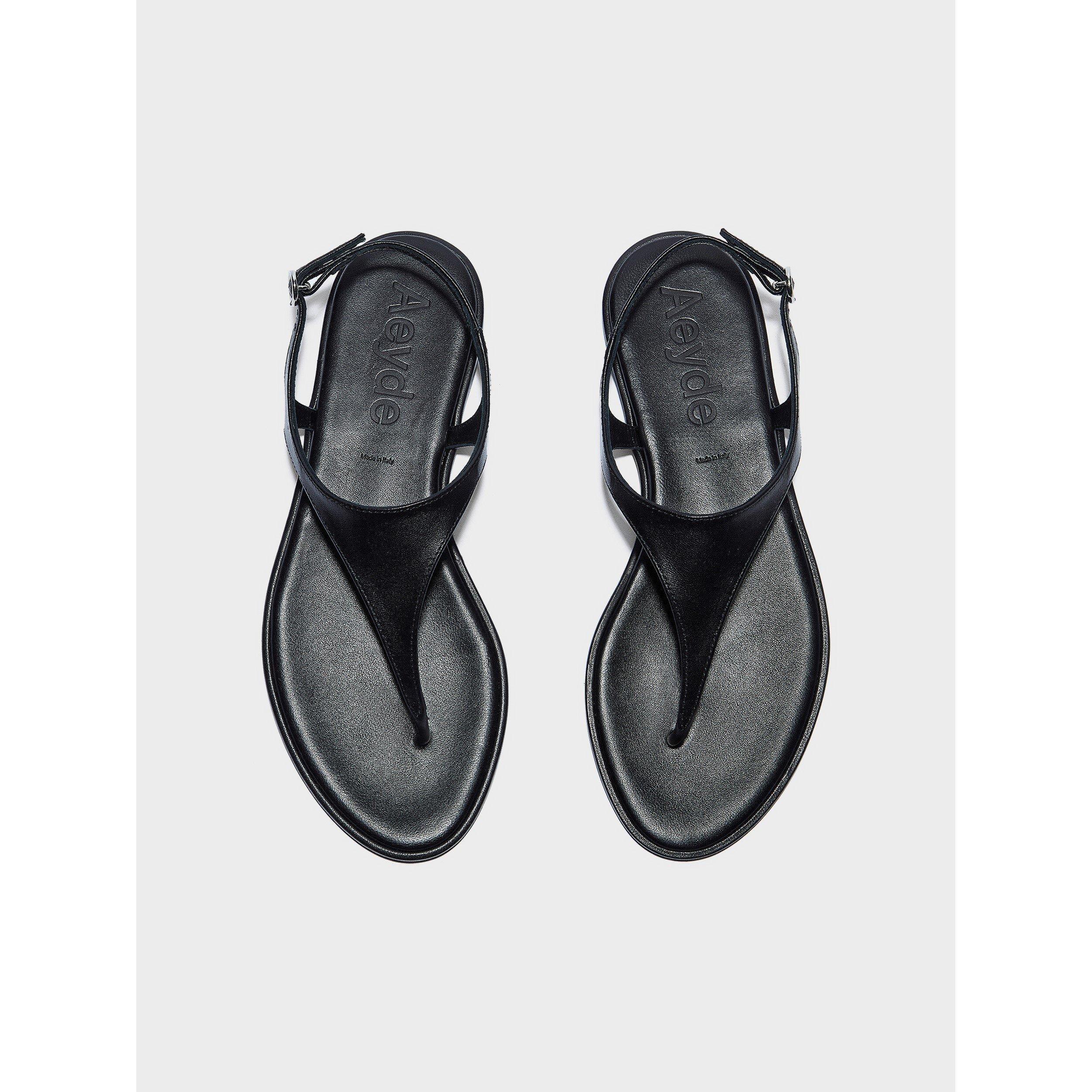 Black - Aeyde - Women's Raine Flat Sandals - 5