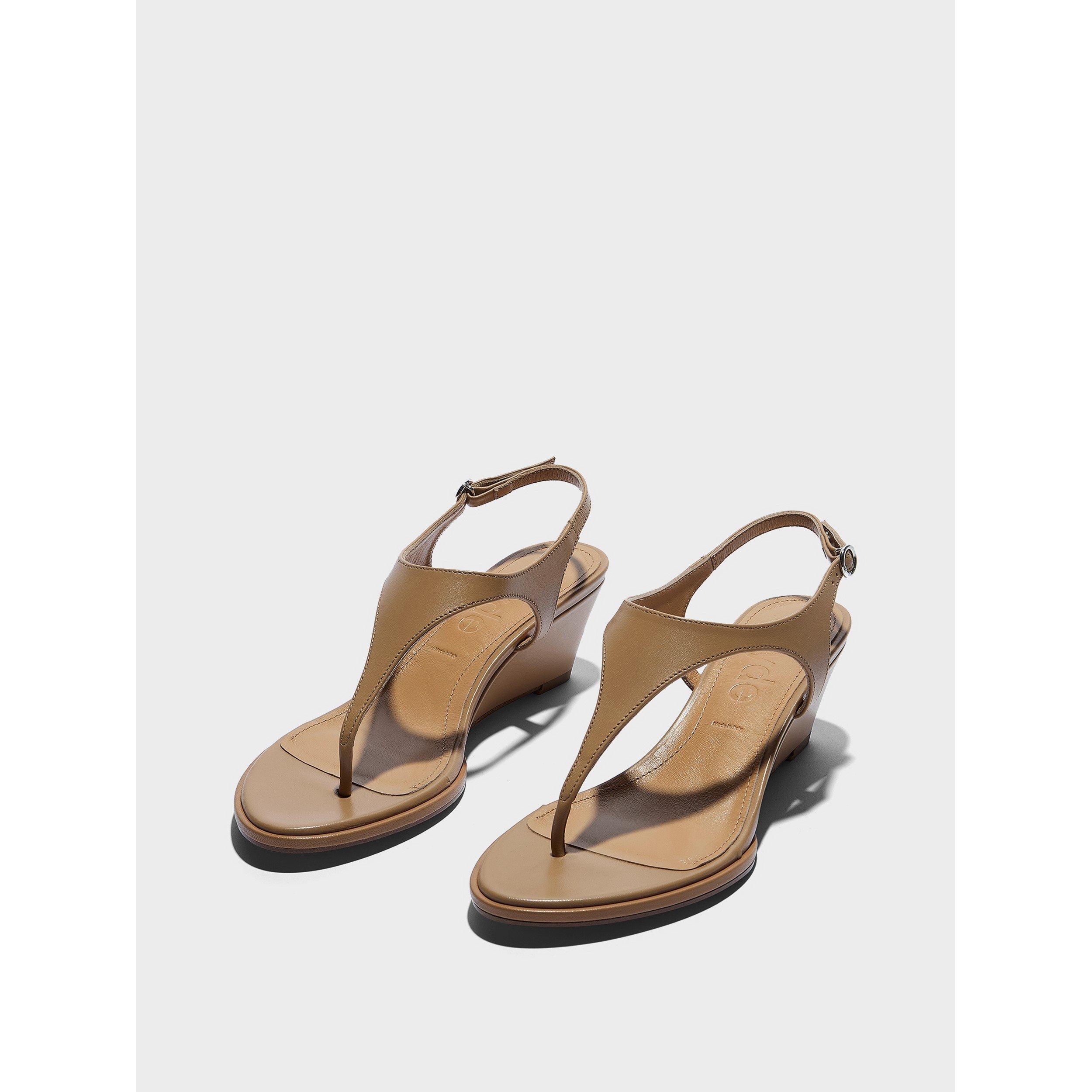 Hazelnut - Aeyde - Women's Roose Wedge Heeled Sandals - 4