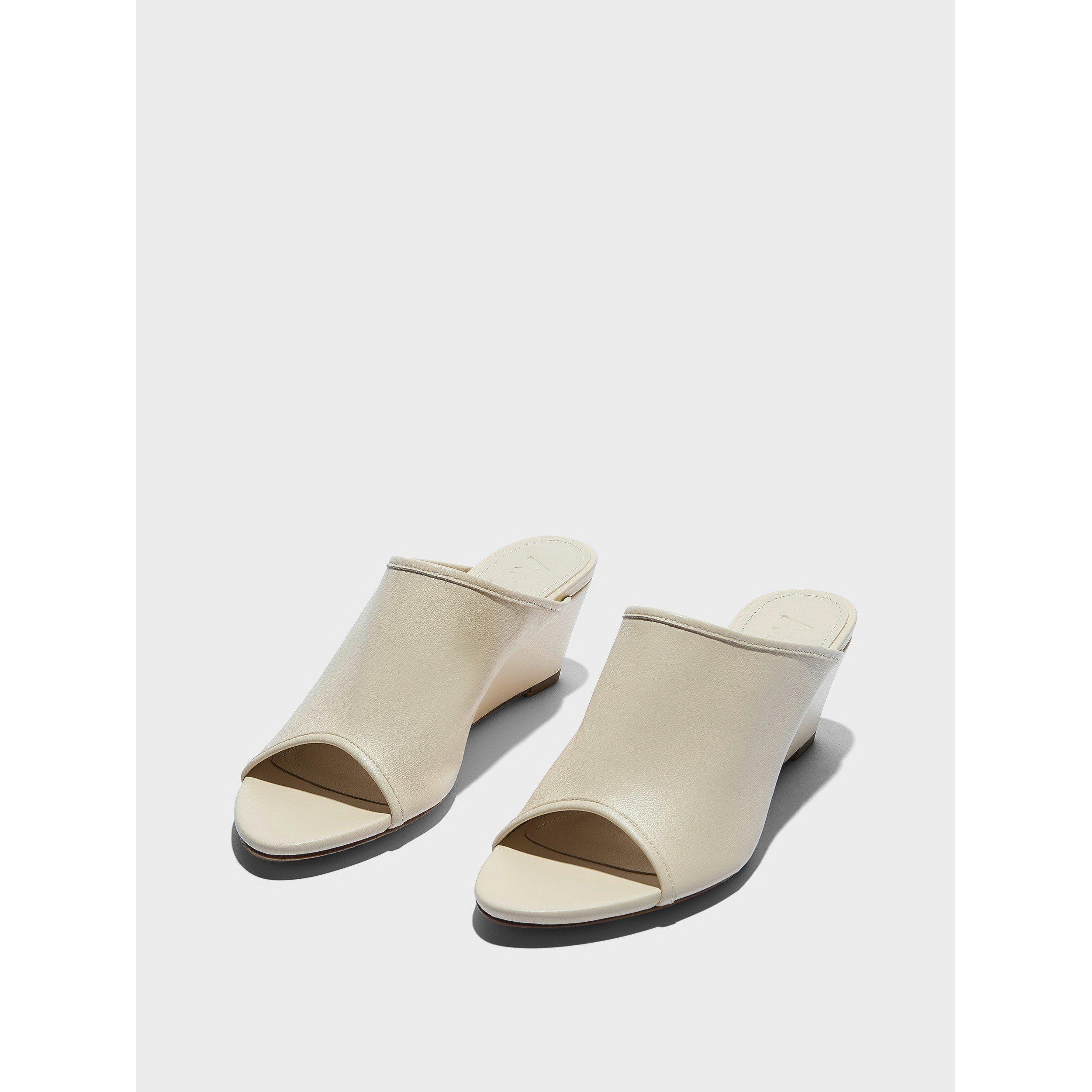 Creamy - Aeyde - Women's Suzanna Wedge Heeled Sandals - 3
