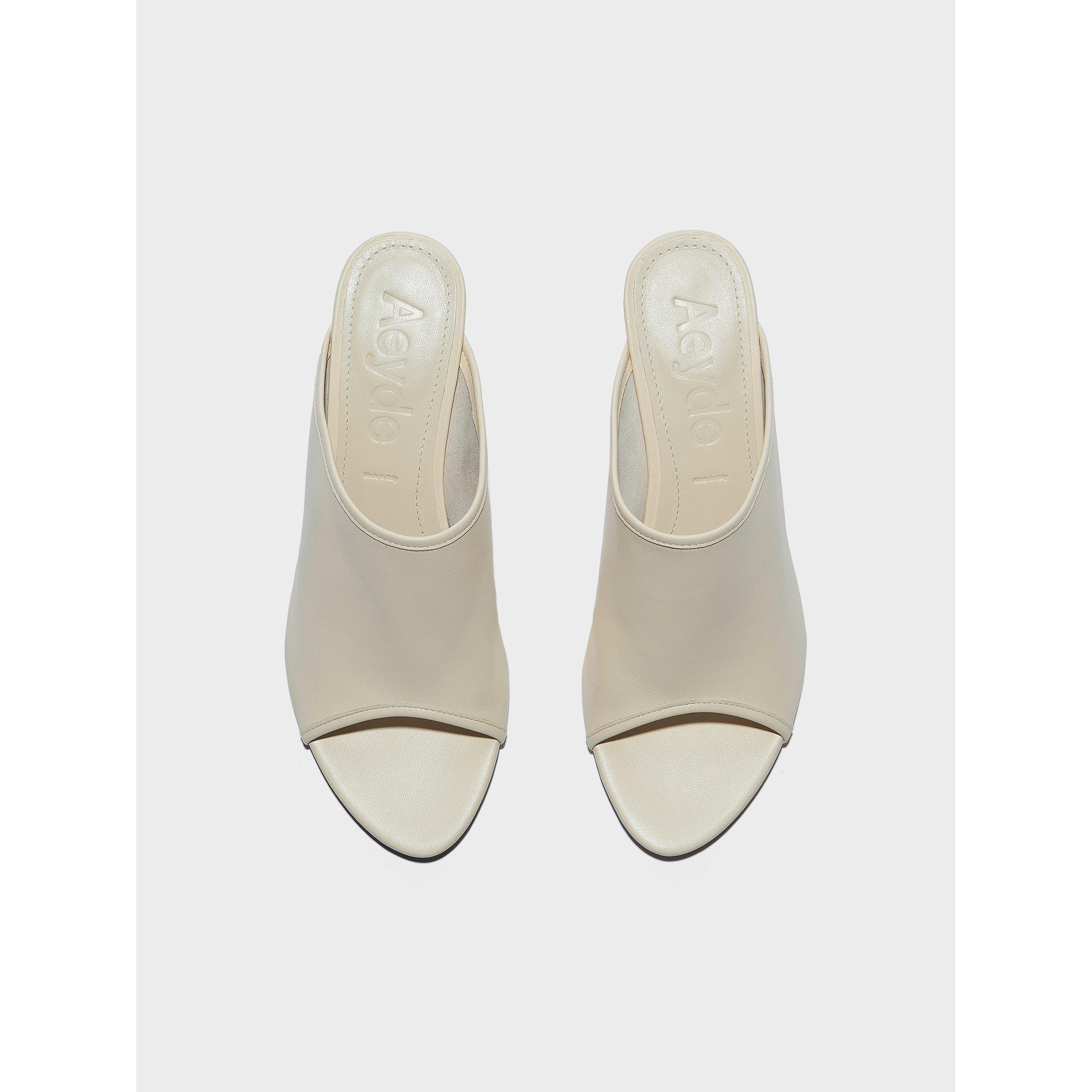 Creamy - Aeyde - Women's Suzanna Wedge Heeled Sandals - 4