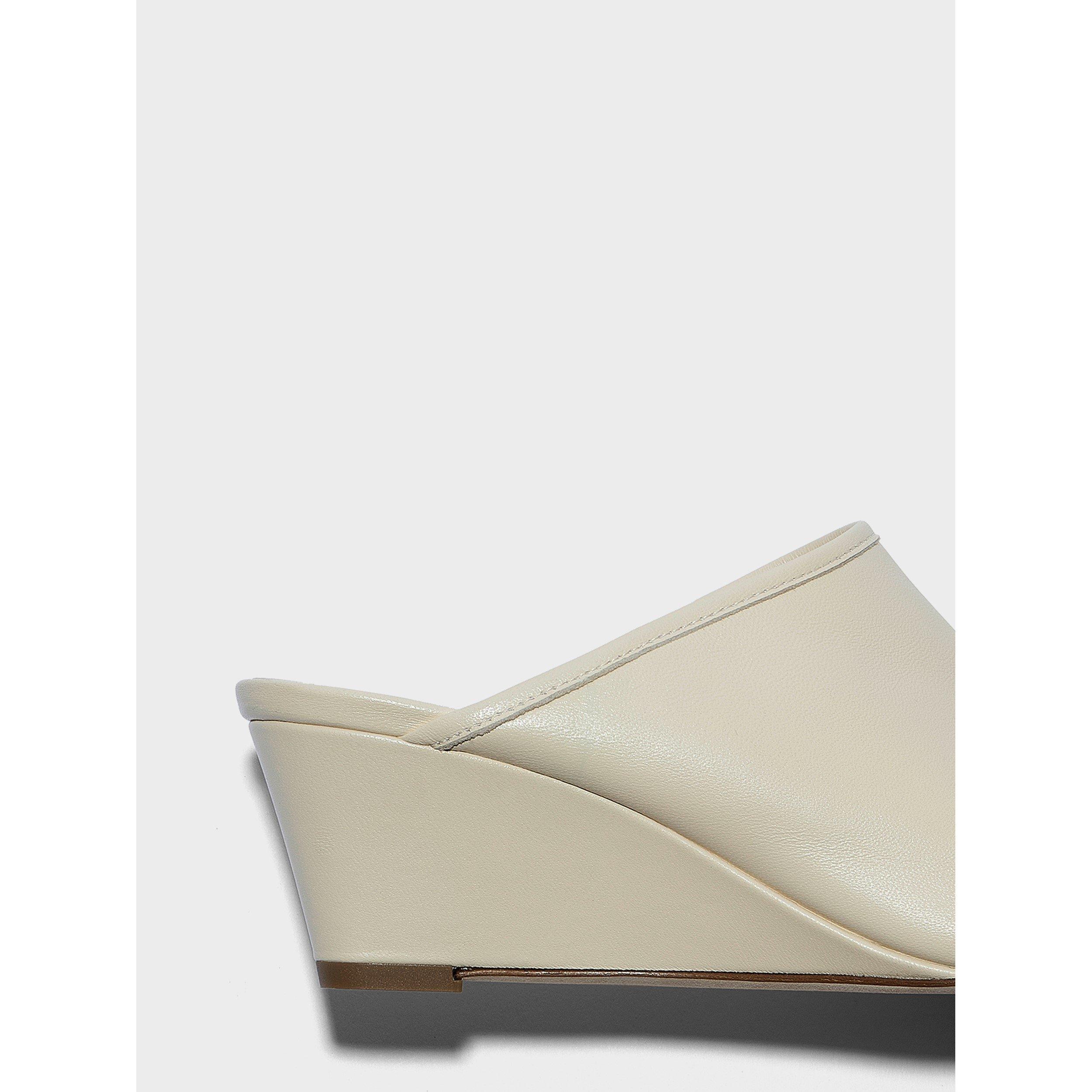 Creamy - Aeyde - Women's Suzanna Wedge Heeled Sandals - 5