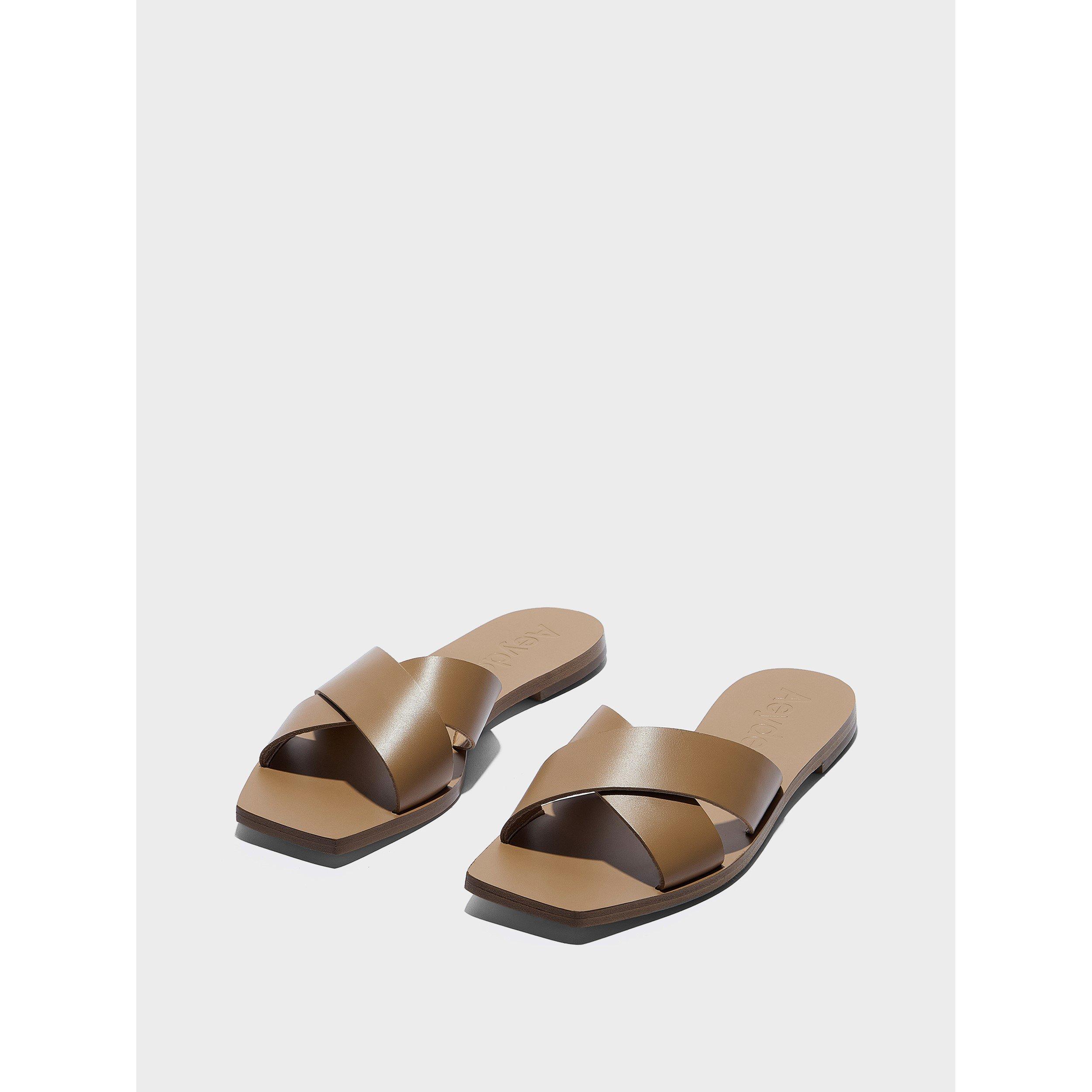 Hazelnut - Aeyde - Women's Faye Flat Sandals - 2