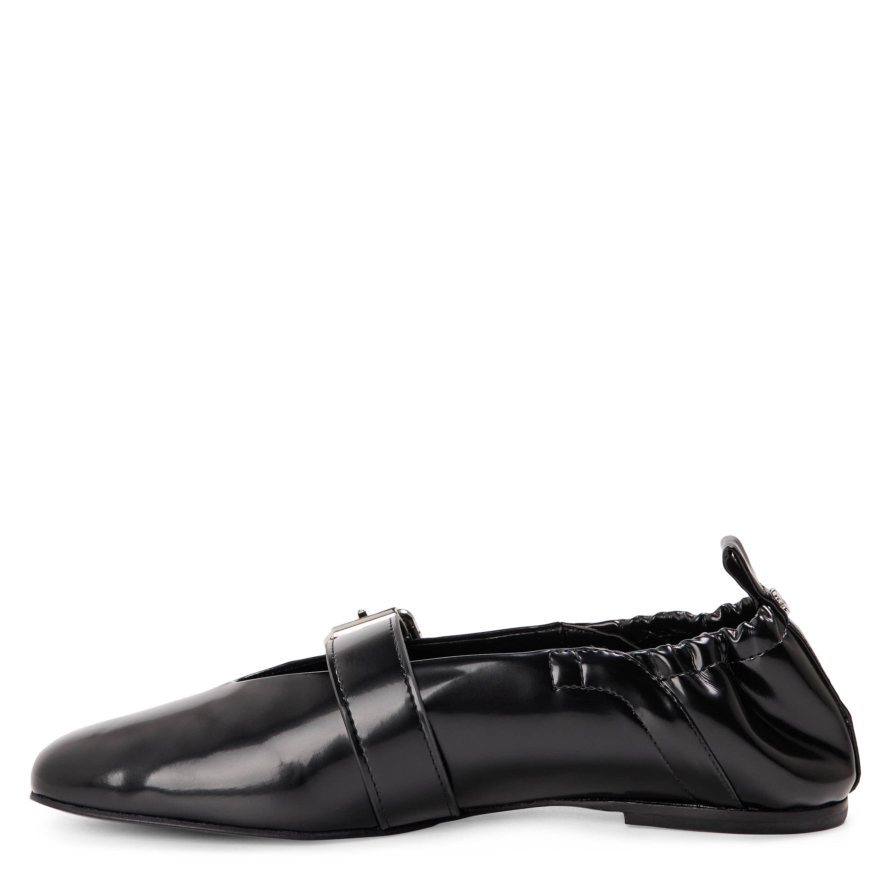 Black - Ganni - Women's Suede Balloon Box Latex Ballet Pumps - 2