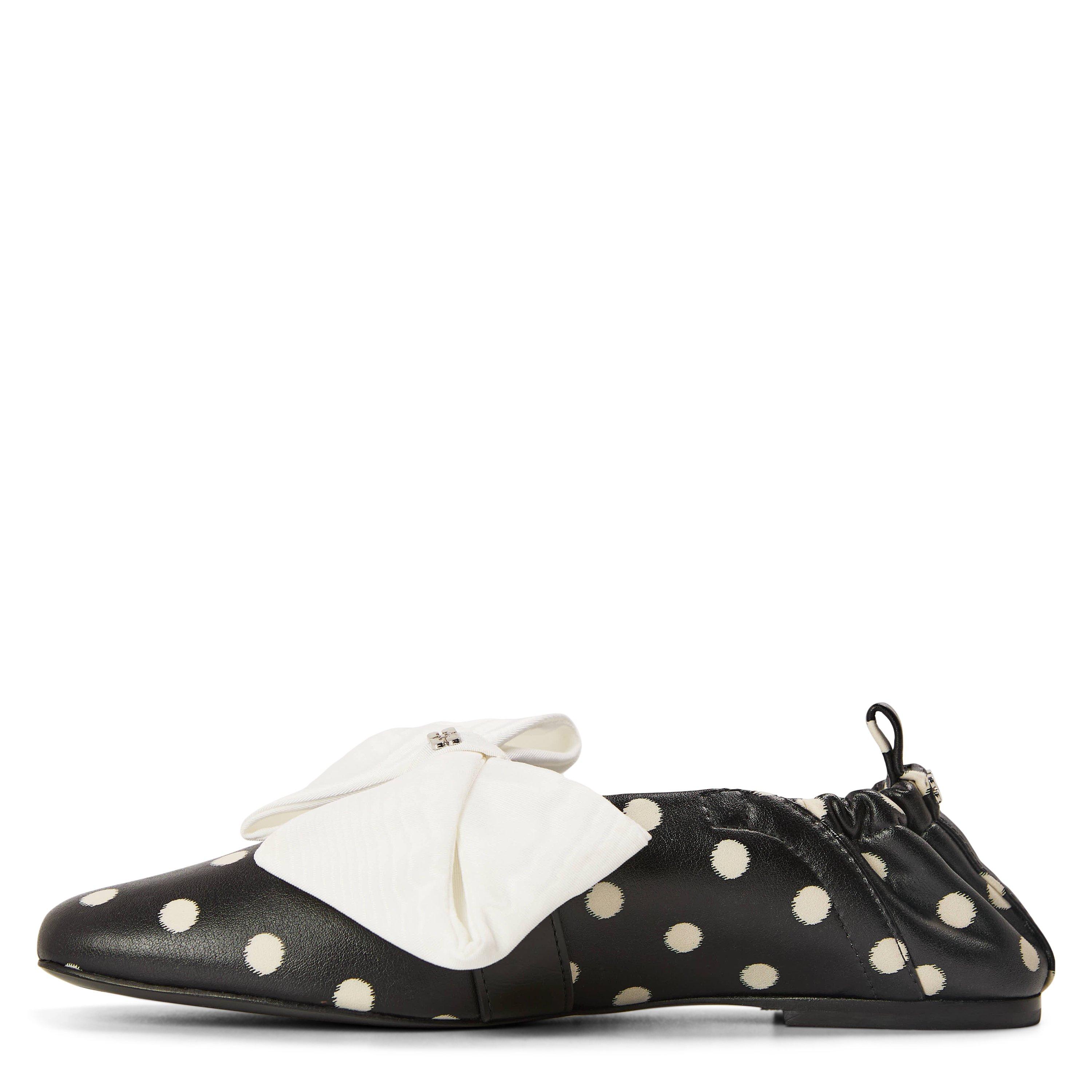 Black - Ganni - Women's Balloon Printed Plain Ballet Pumps - 2