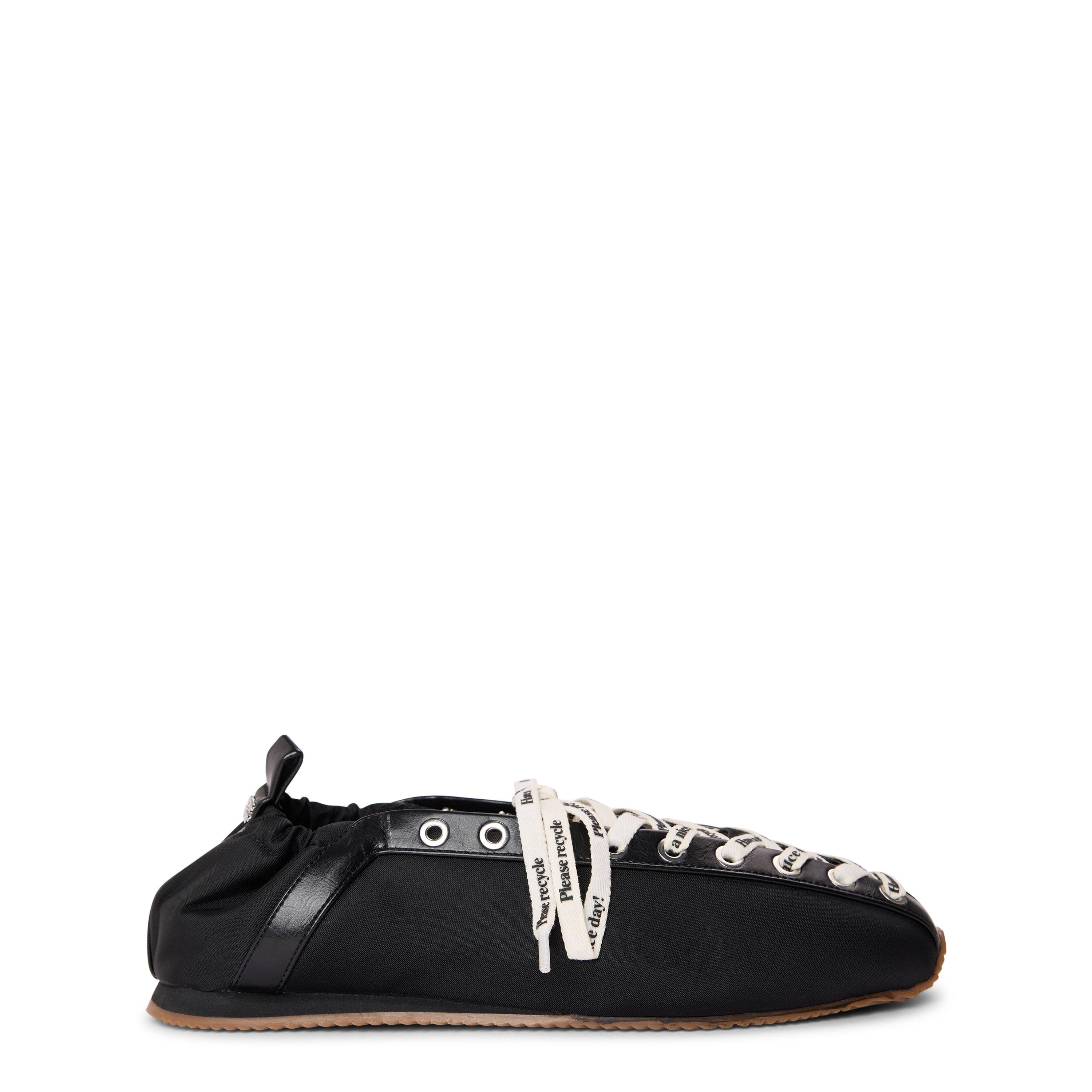 Black - Ganni - Women's Sporty Ballerina Ballet Pumps - 1