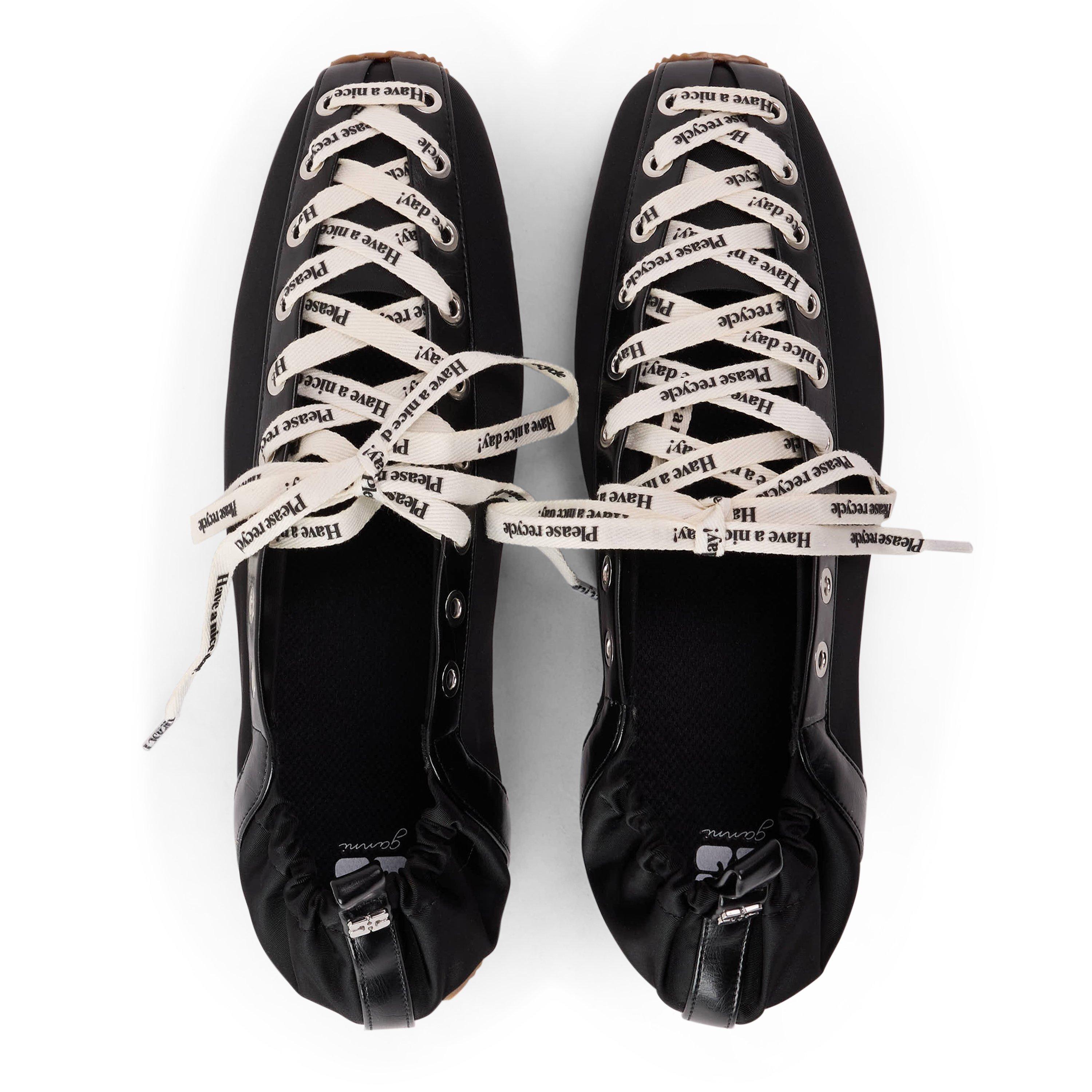 Black - Ganni - Women's Sporty Ballerina Ballet Pumps - 4