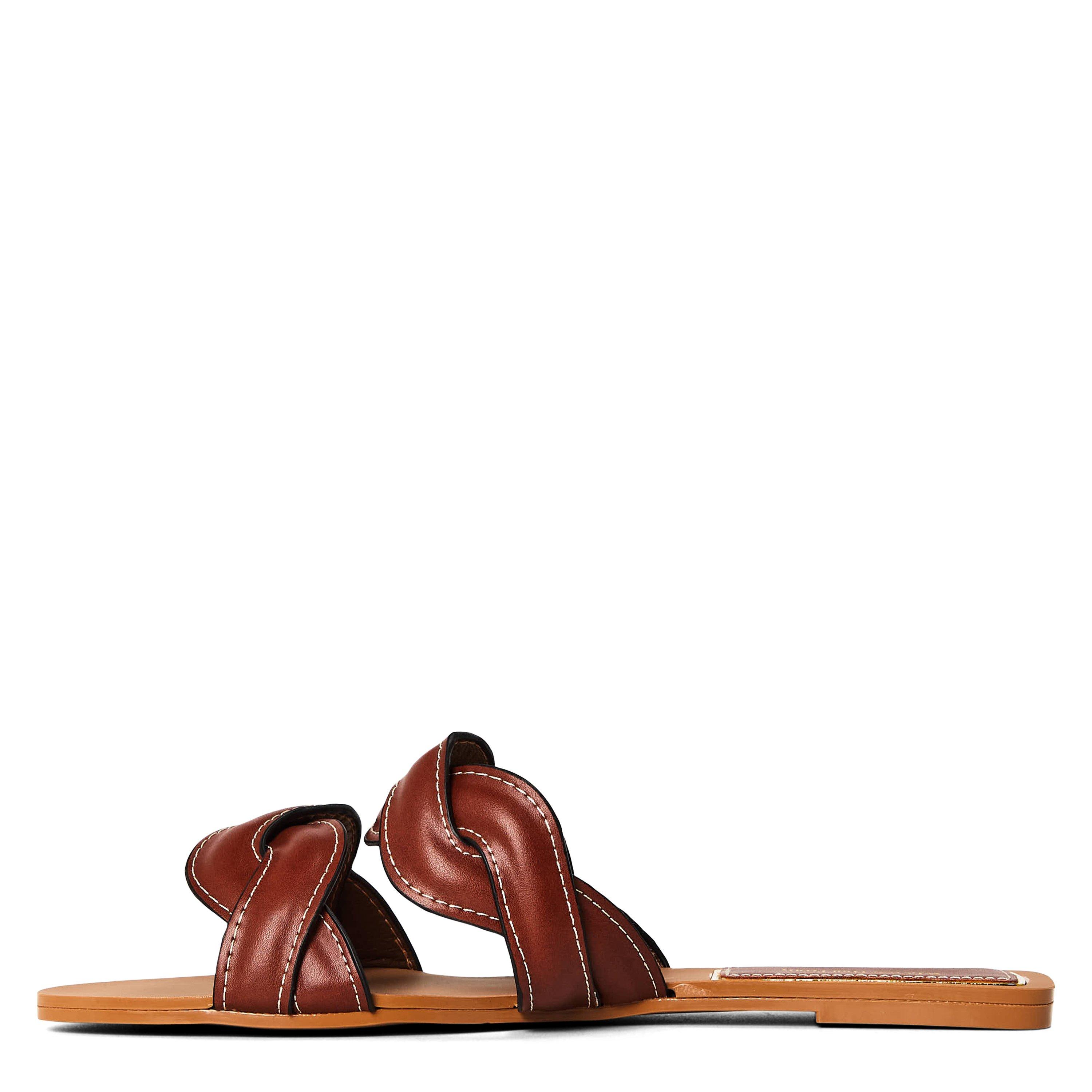 Tan PU - Wheres That From - Where’s Two Strap Braided Slip on Sandals - 2