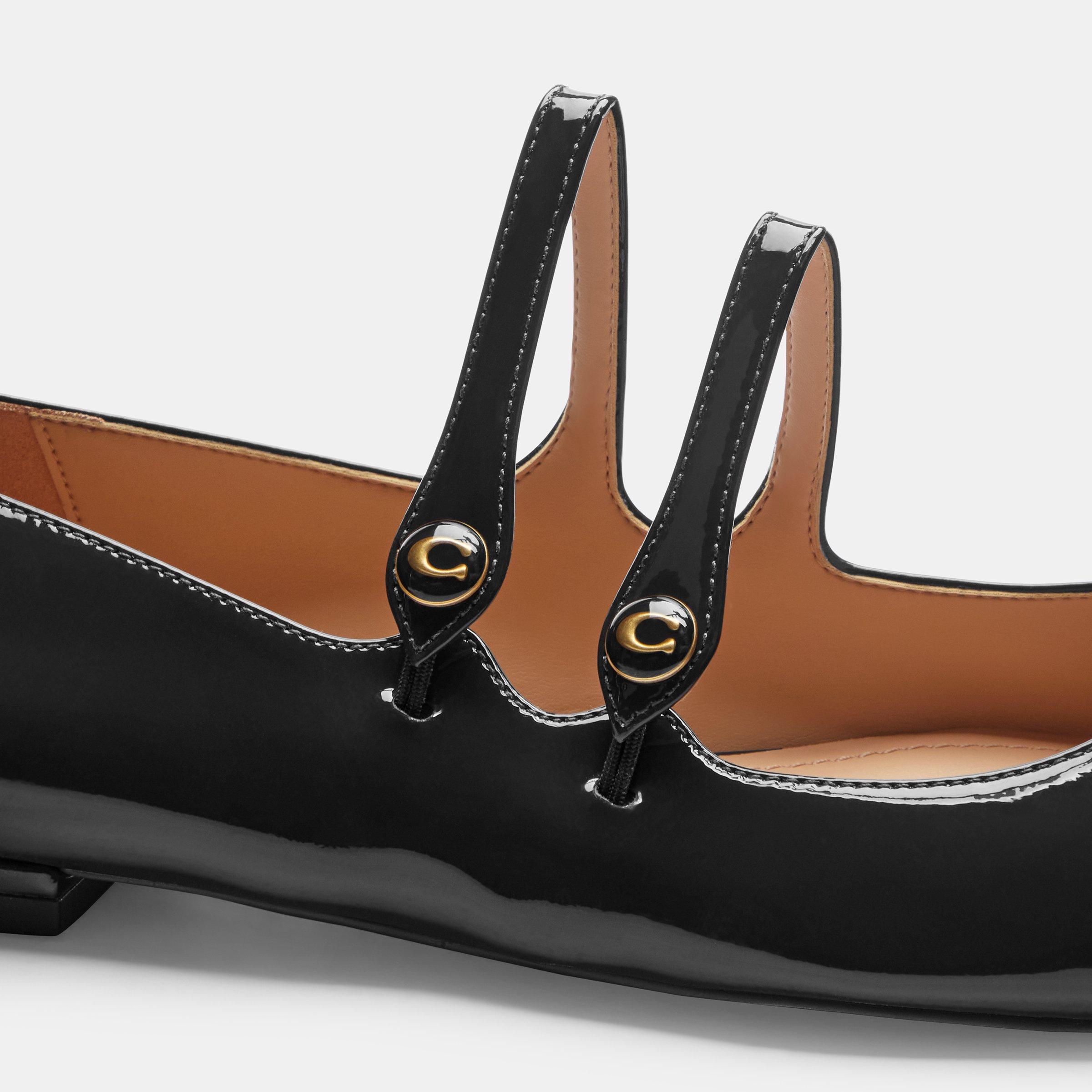 Black - Coach - Winley Mary Jane Flats - 3