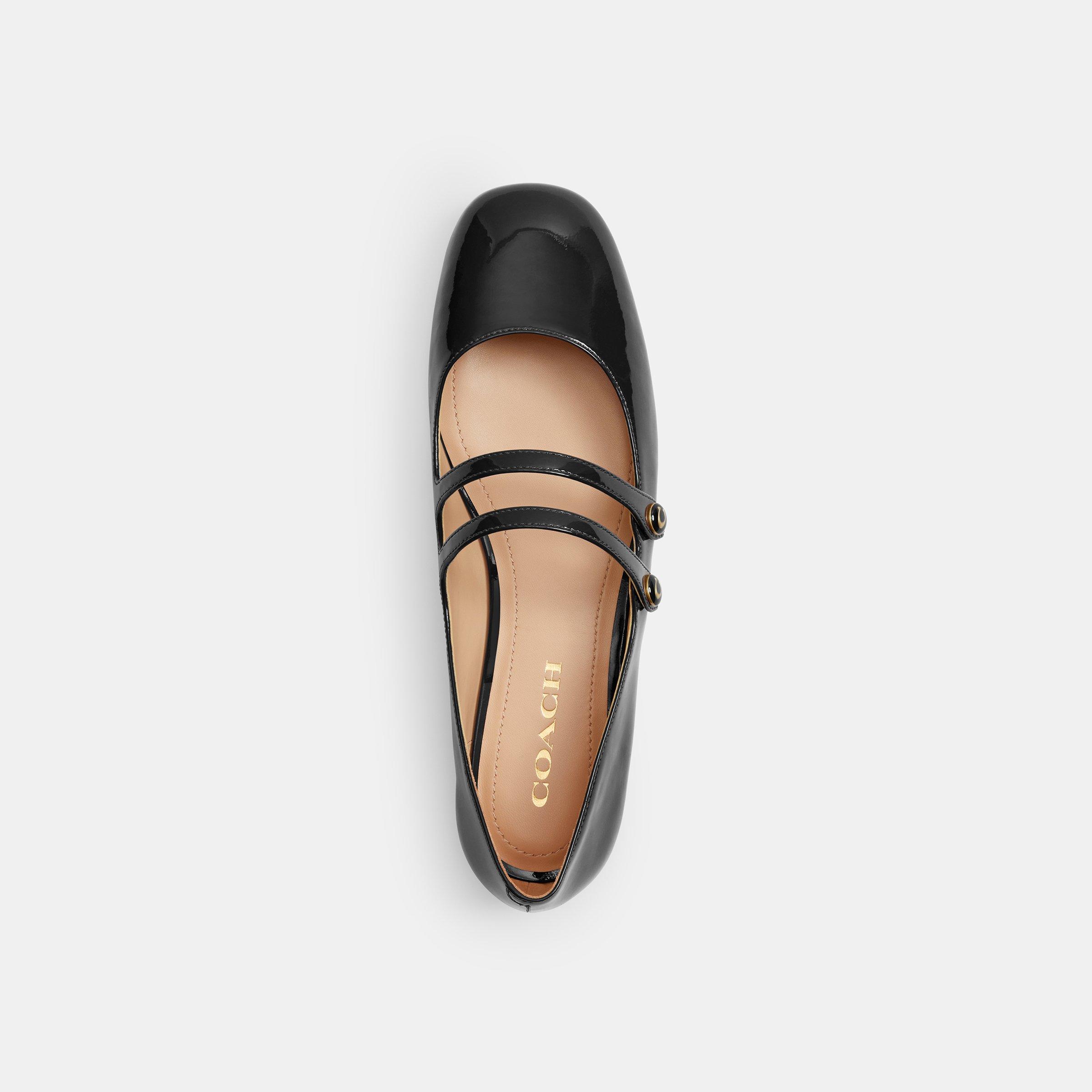Black - Coach - Winley Mary Jane Flats - 4
