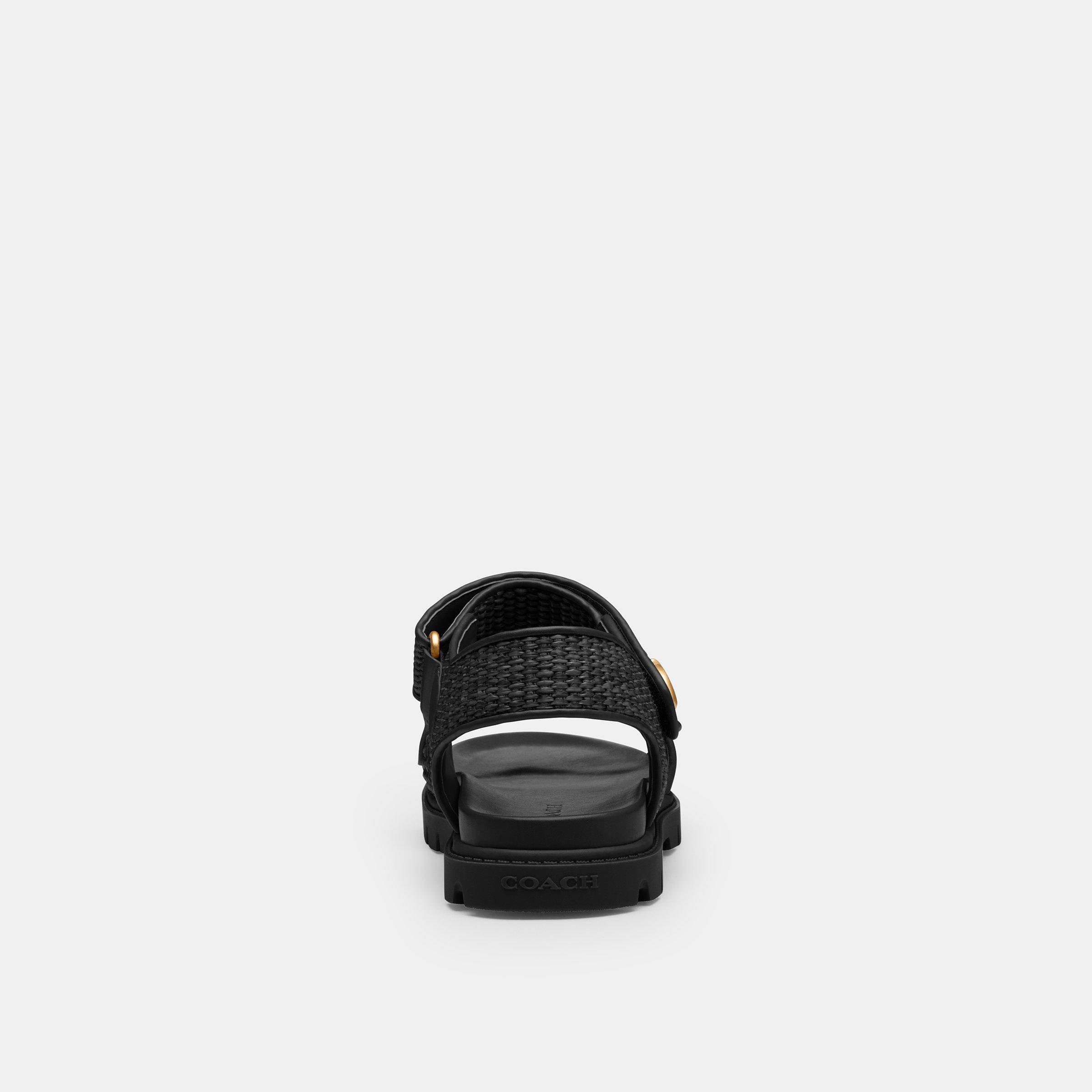 Black Straw - Coach - Brynn Sandals - 3