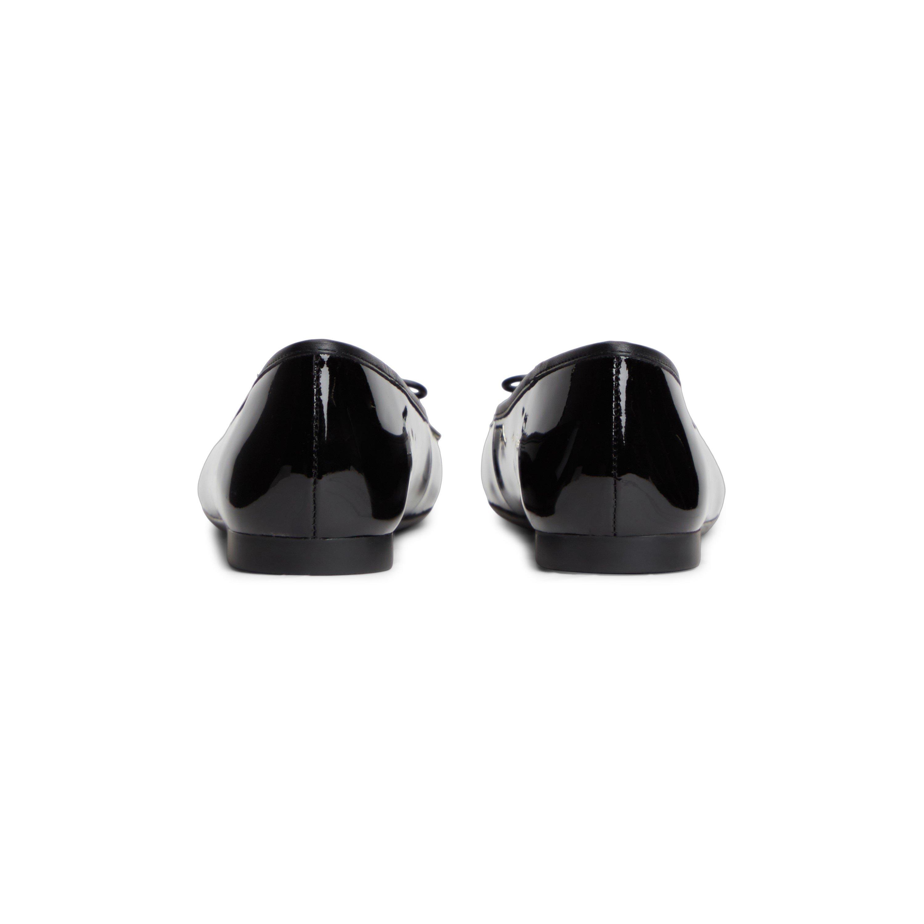 Black - Tommy Hilfiger - Women's Ballerina Charm Leather Ballet Pumps - 3