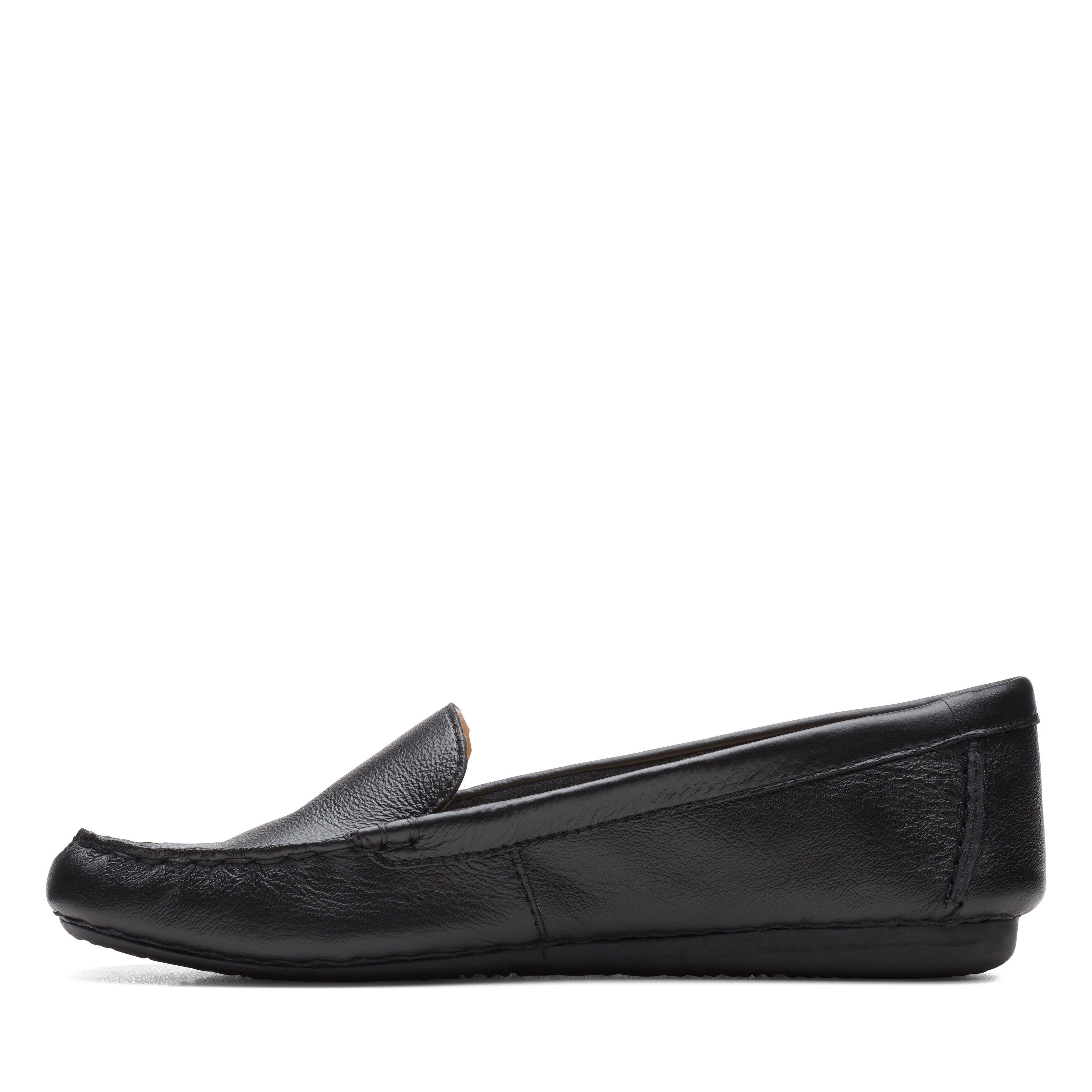 Black Leather - Clarks - Freckle Walk Shoes - 5