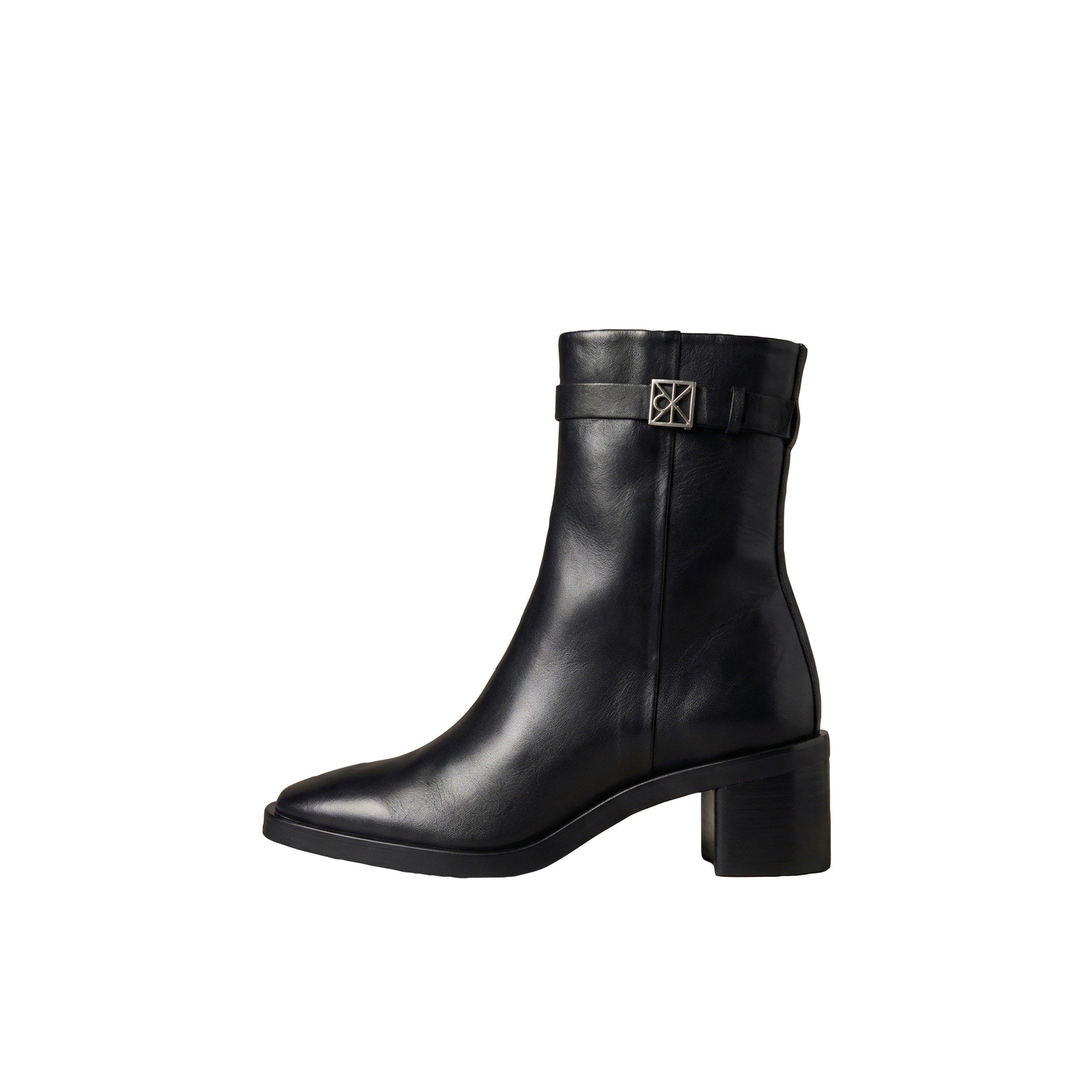 Calvin Klein Women's Block-Heel Square-Toe Court Shoes - Triple Black - 5 (38)