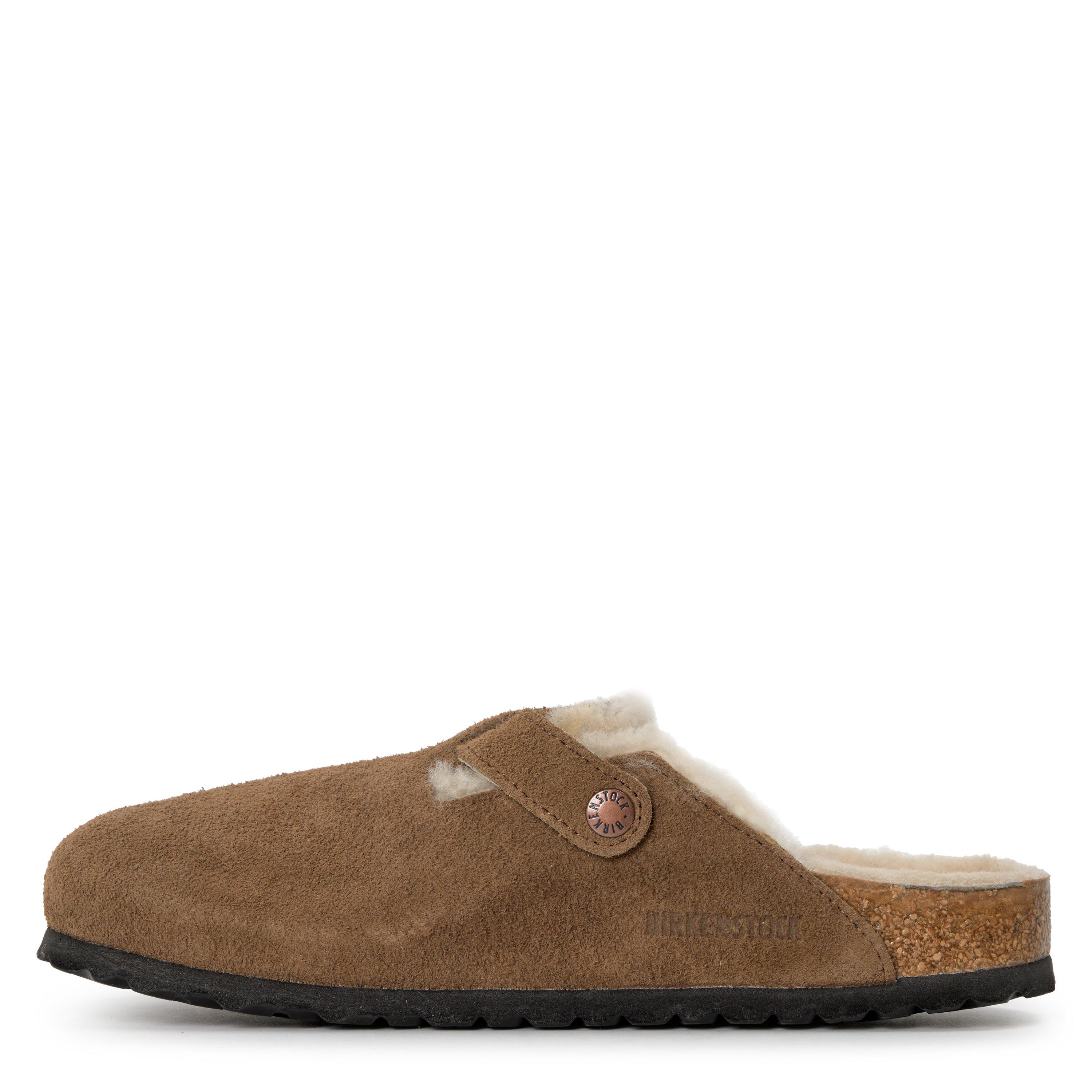 Dark Tea - Birkenstock - Women's Boston Shearling Suede Clogs - 2