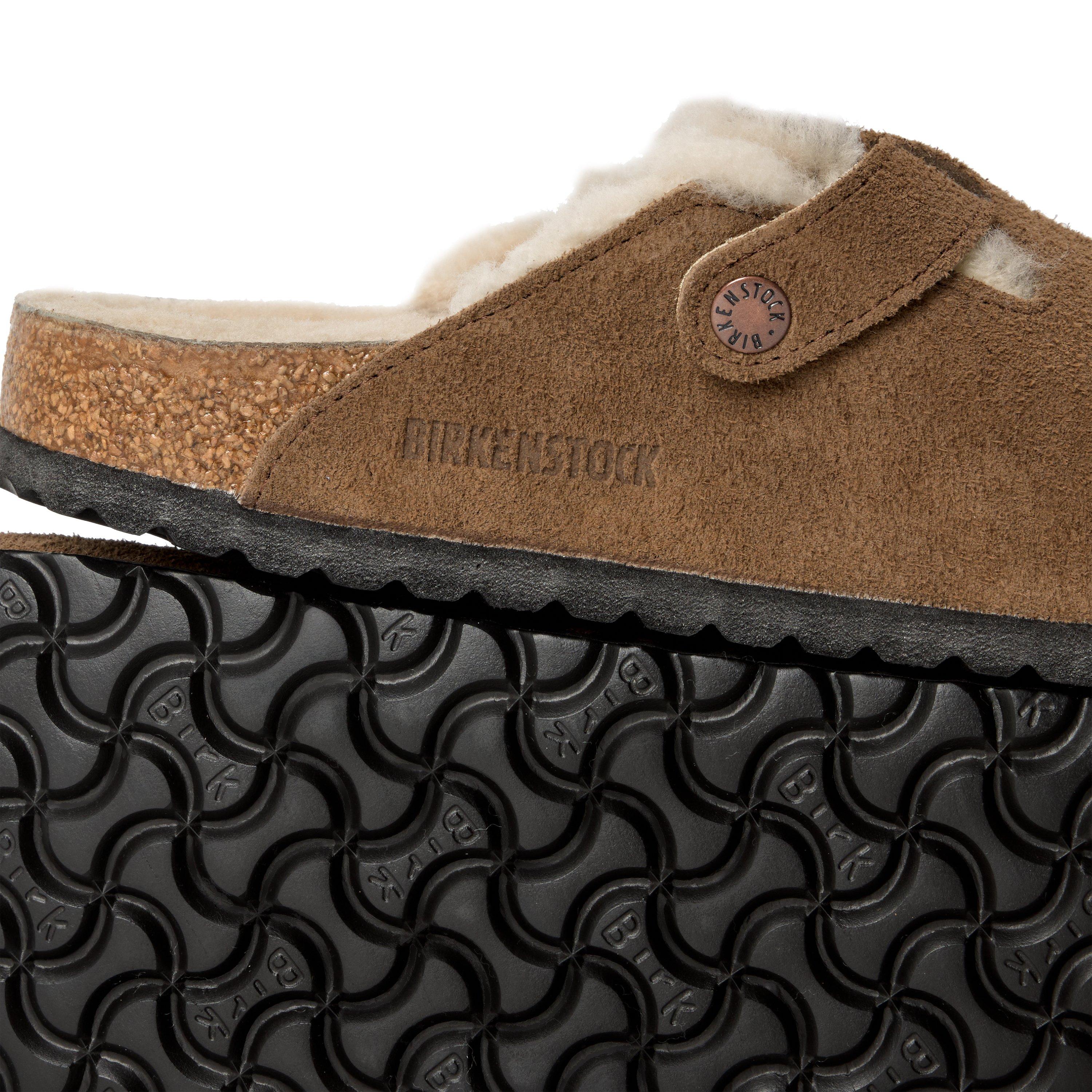Dark Tea - Birkenstock - Women's Boston Shearling Suede Clogs - 3