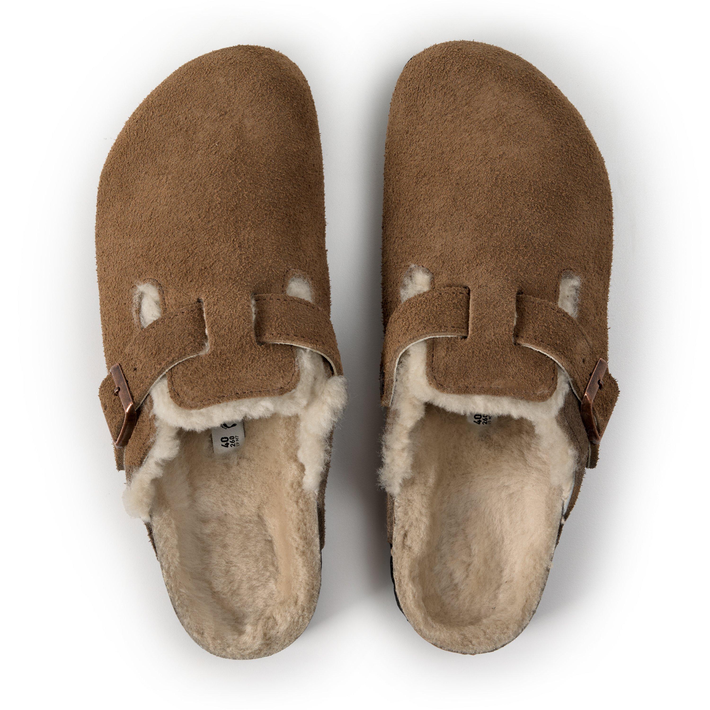 Dark Tea - Birkenstock - Women's Boston Shearling Suede Clogs - 4