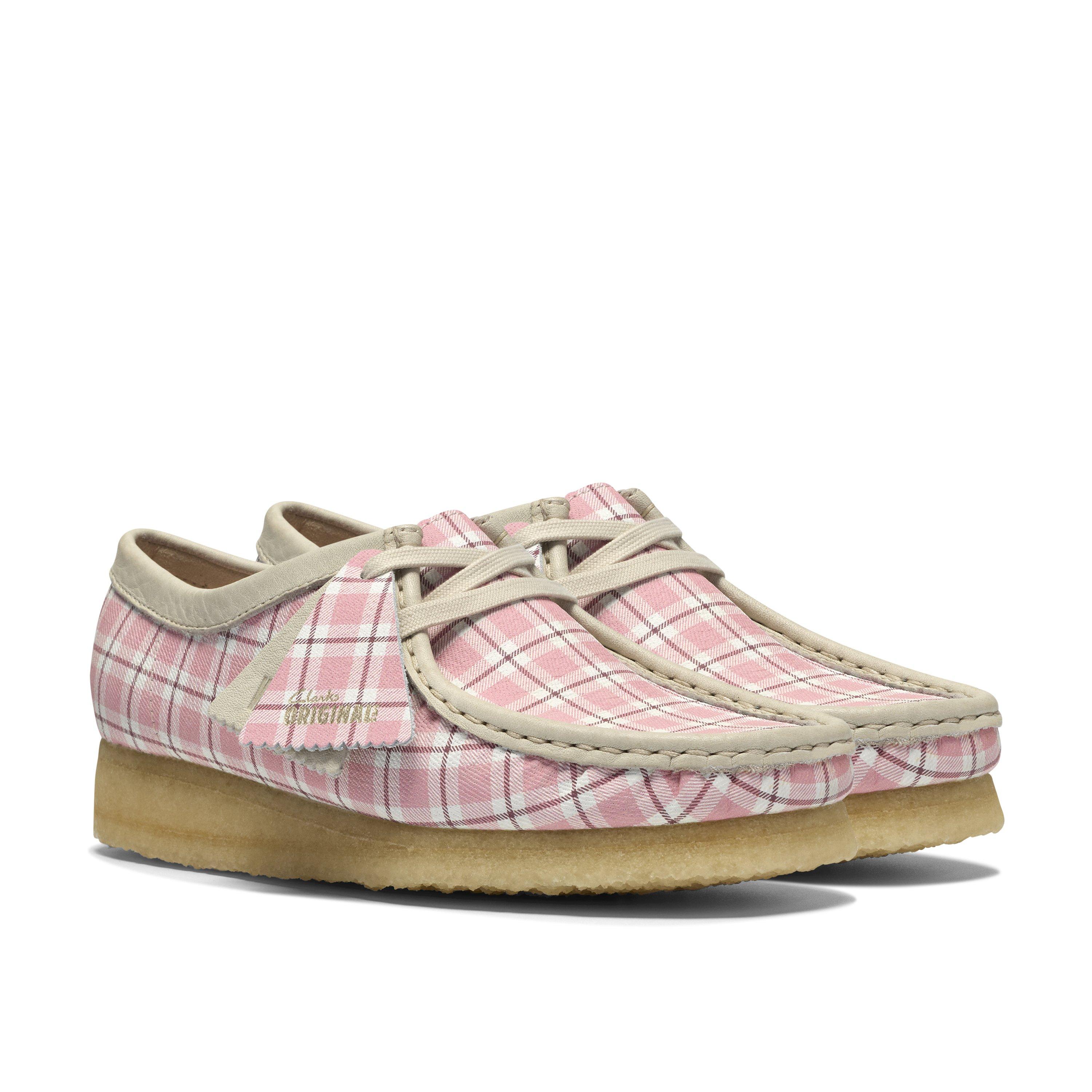 Pink Check - Clarks Originals - Clarks Wallabee Ld63 - 4