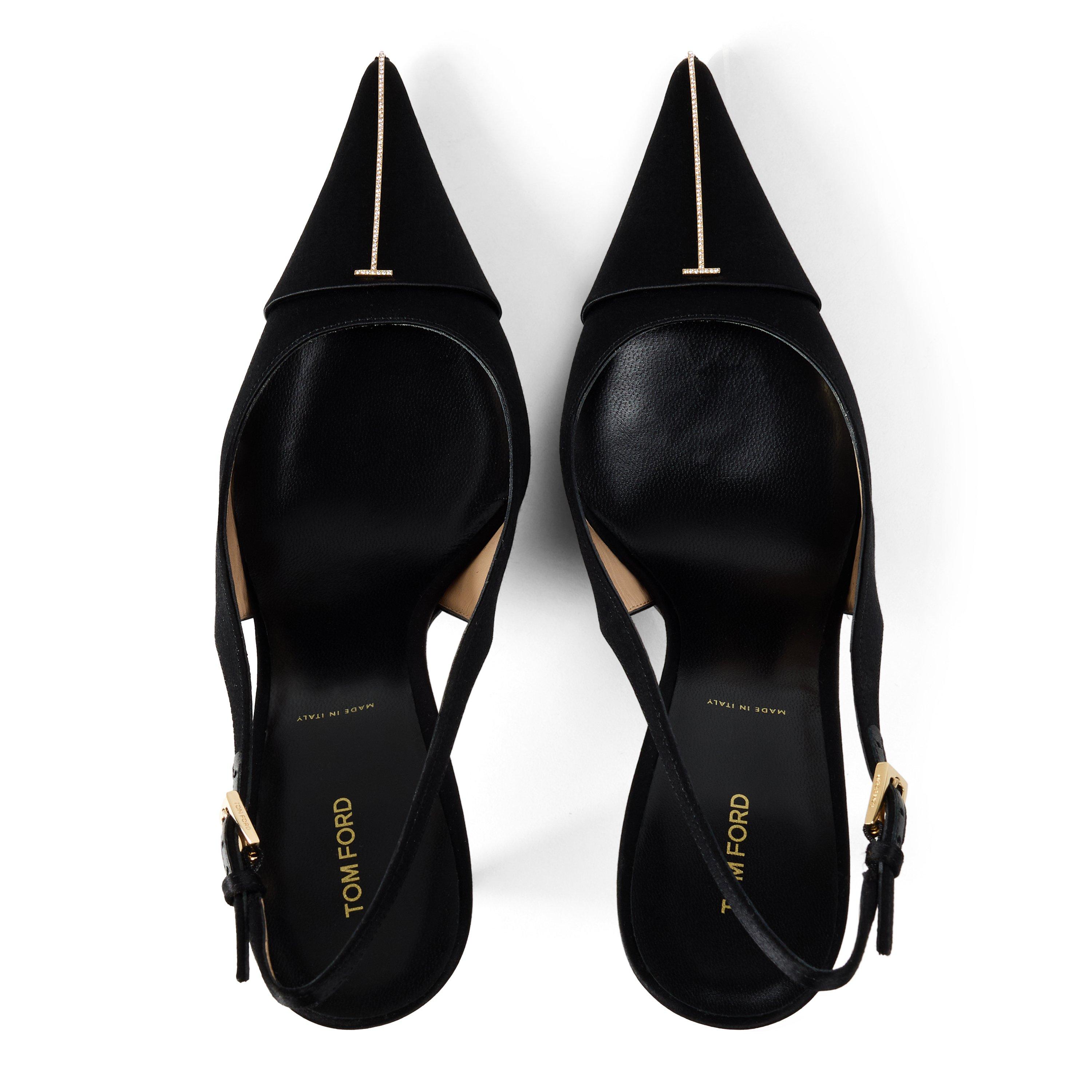 Black/Crystal - Tom Ford - TF T Toe Slingbck 10 Ld64 - 4
