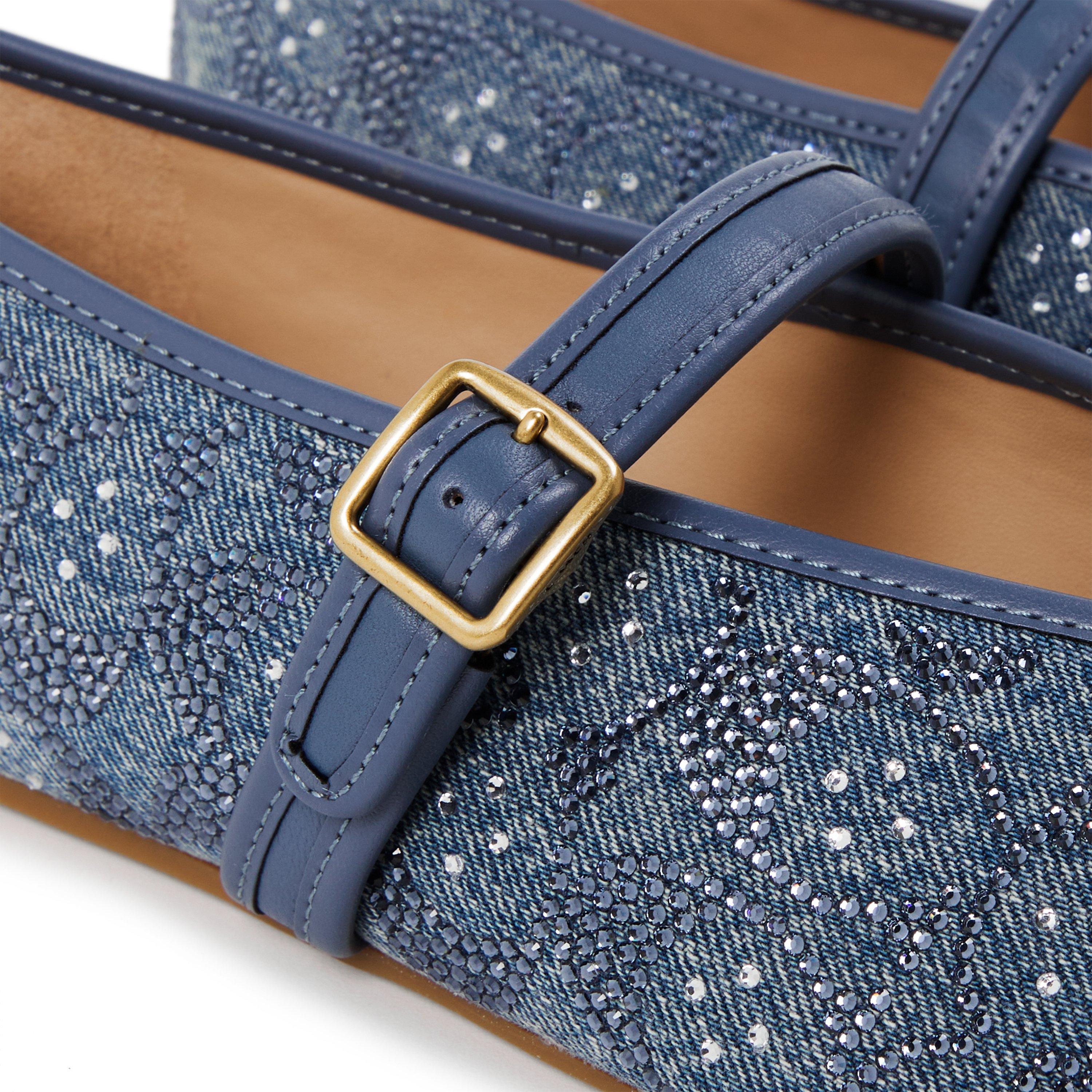 Denim Crystal - Coach - Women's Culpted C MaryJane Ballet Pumps - 3