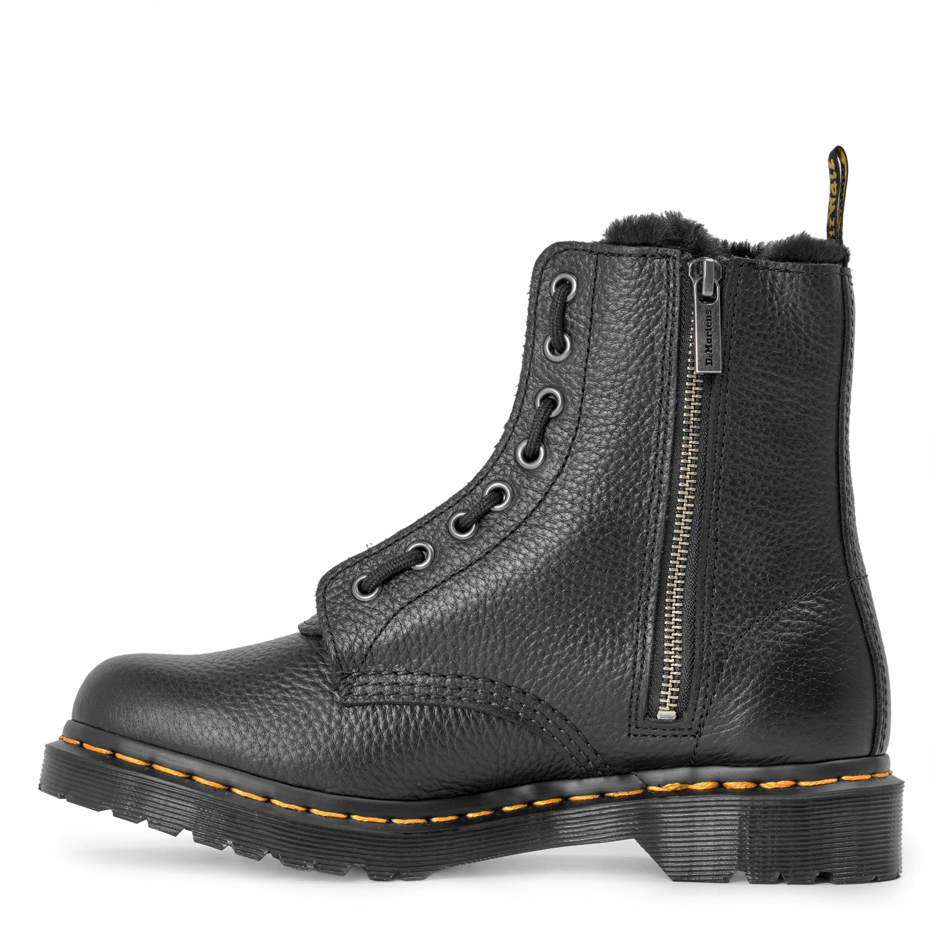Black Nappa - Dr Martens - Women's 1460 Zip Chelsea Boot - 2