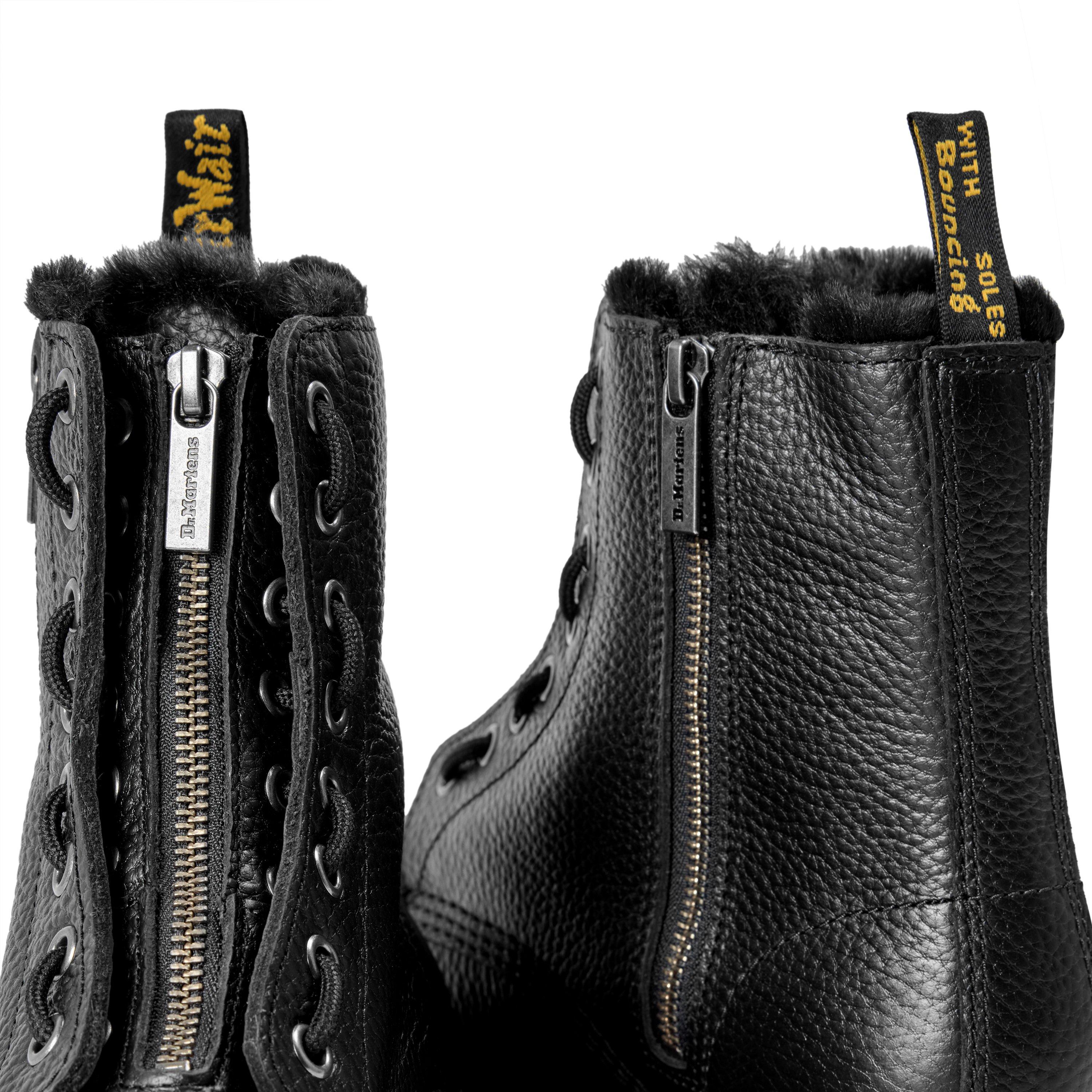 Black Nappa - Dr Martens - Women's 1460 Zip Chelsea Boot - 3