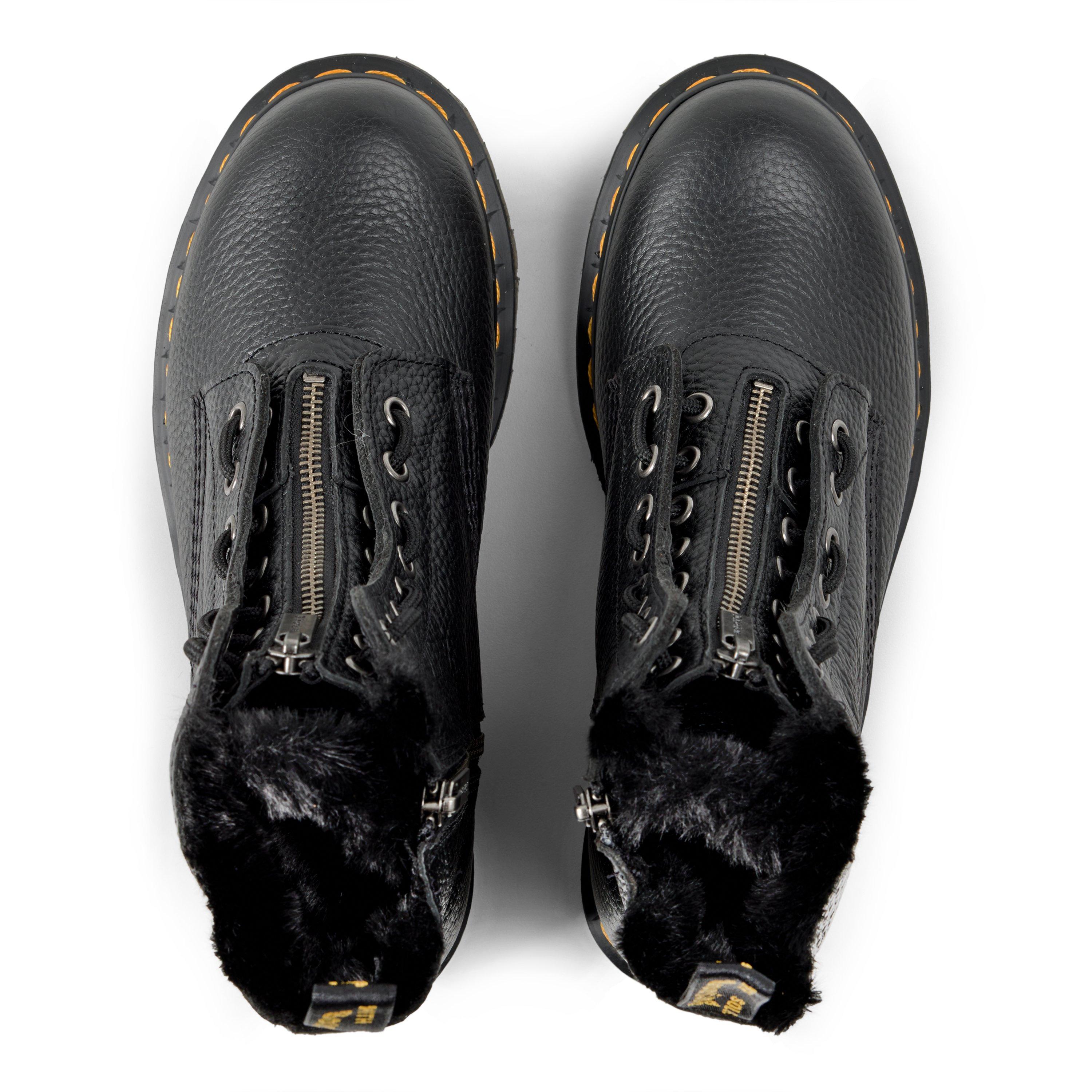 Black Nappa - Dr Martens - Women's 1460 Zip Chelsea Boot - 4