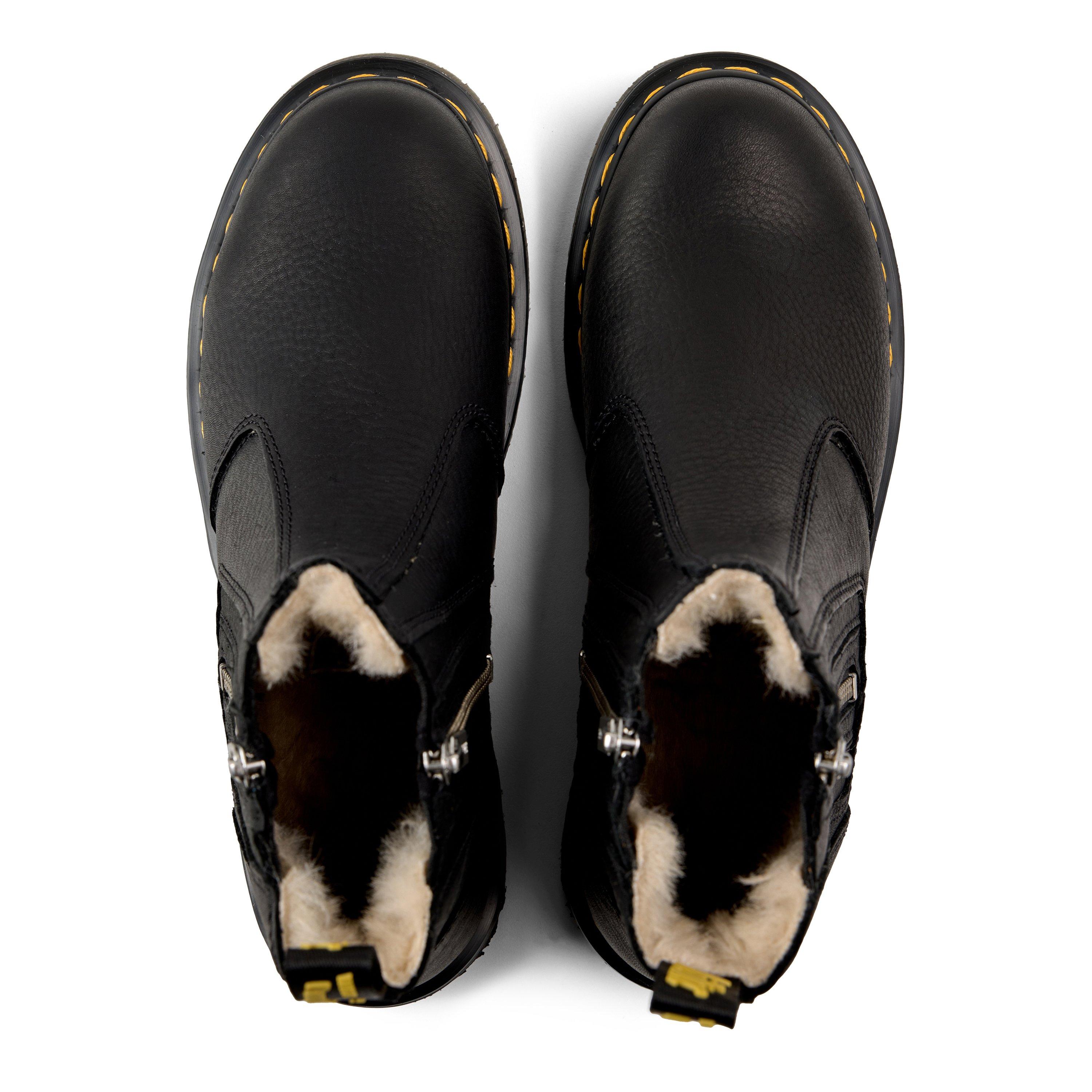 Black Grizzly - Dr Martens - Women's 2976 Alyson Zip Chelsea Boot - 4