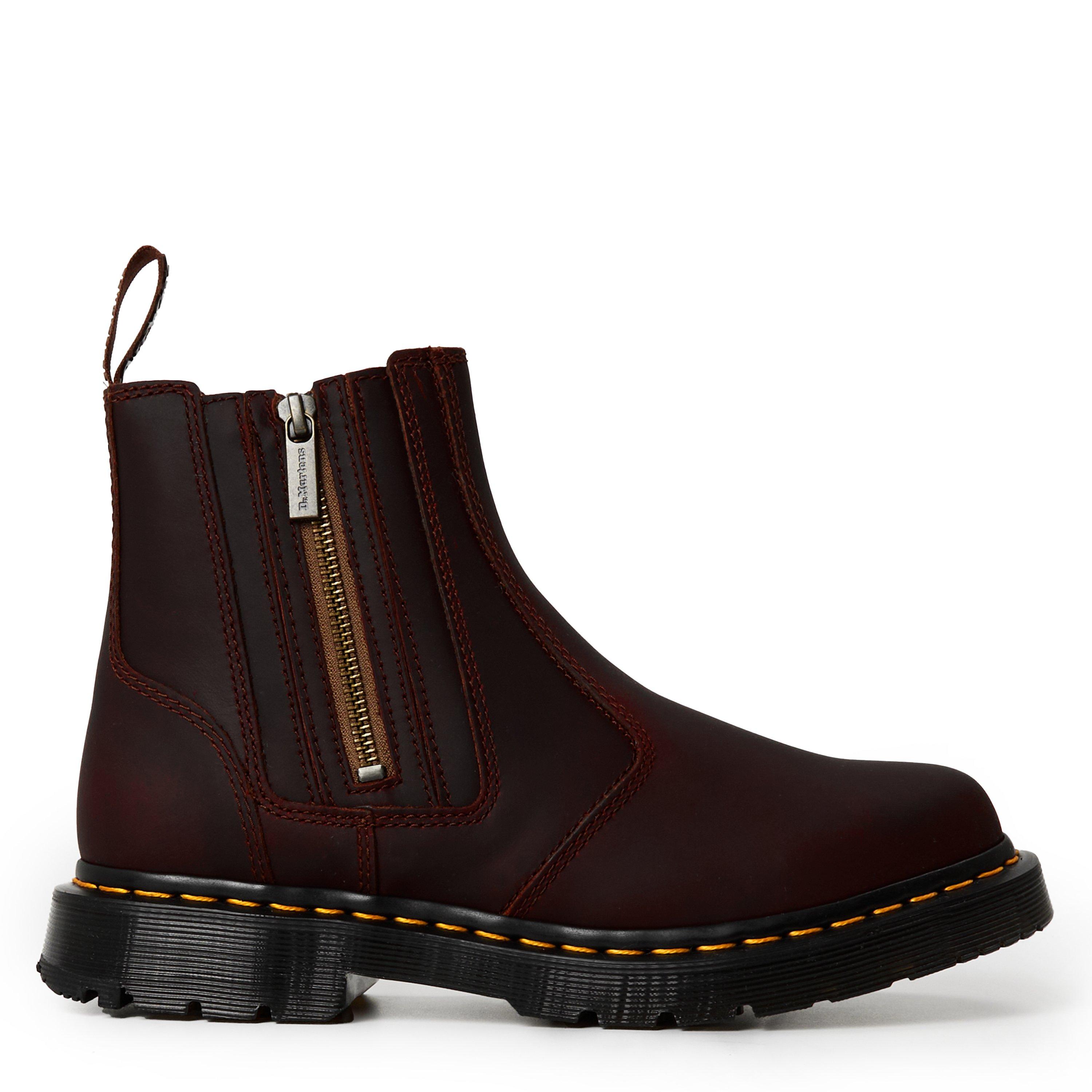 Brown Snowplow - Dr Martens - Women's 2976 Alyson Zip Chelsea Boot - 1