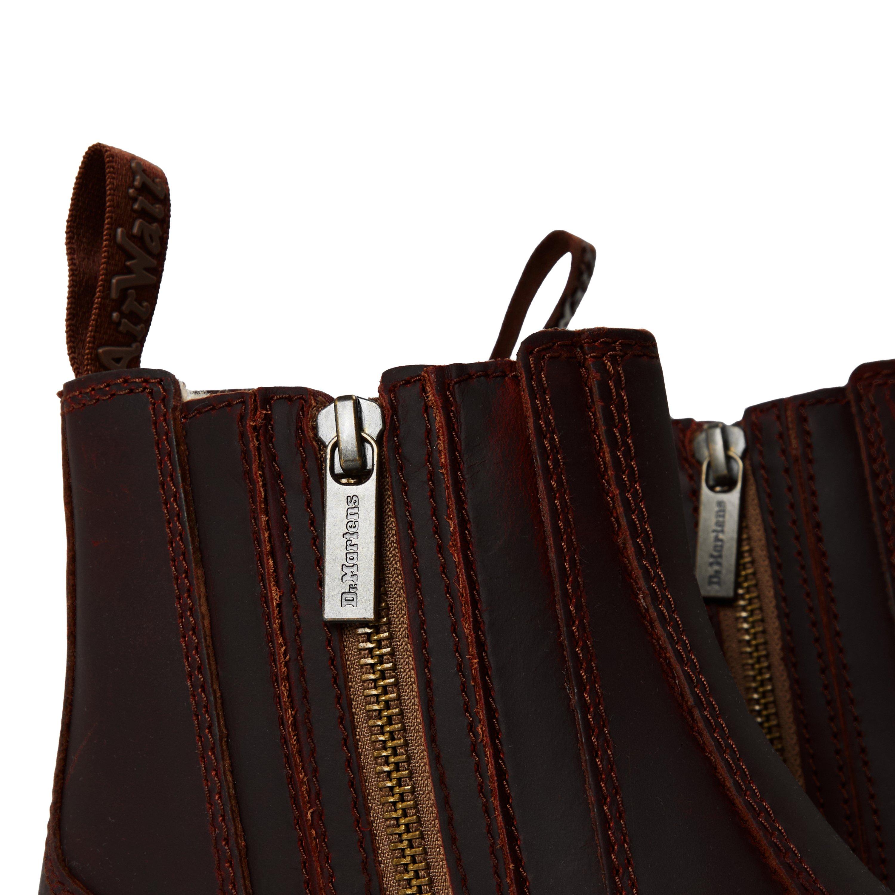Brown Snowplow - Dr Martens - Women's 2976 Alyson Zip Chelsea Boot - 3