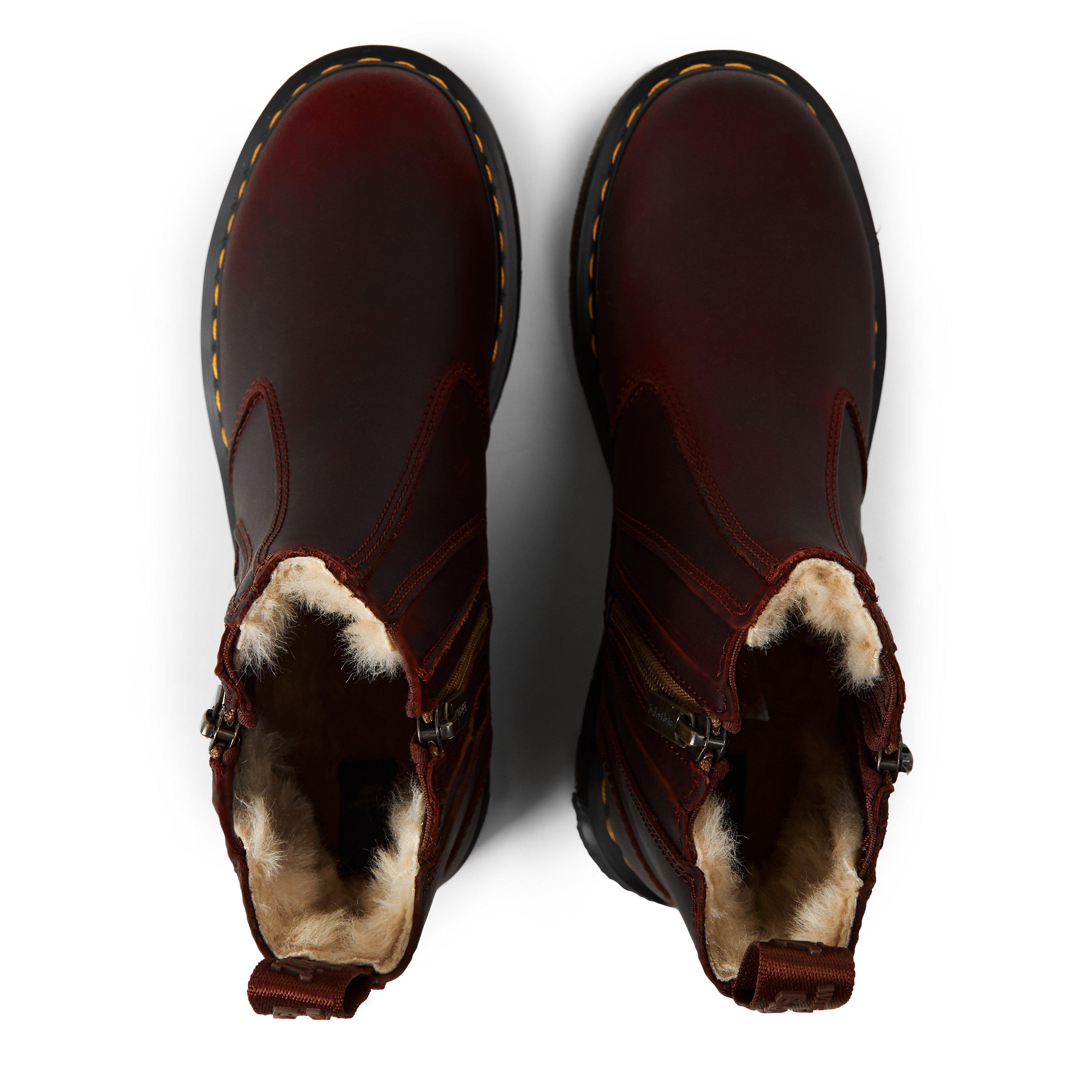 Brown Snowplow - Dr Martens - Women's 2976 Alyson Zip Chelsea Boot - 4