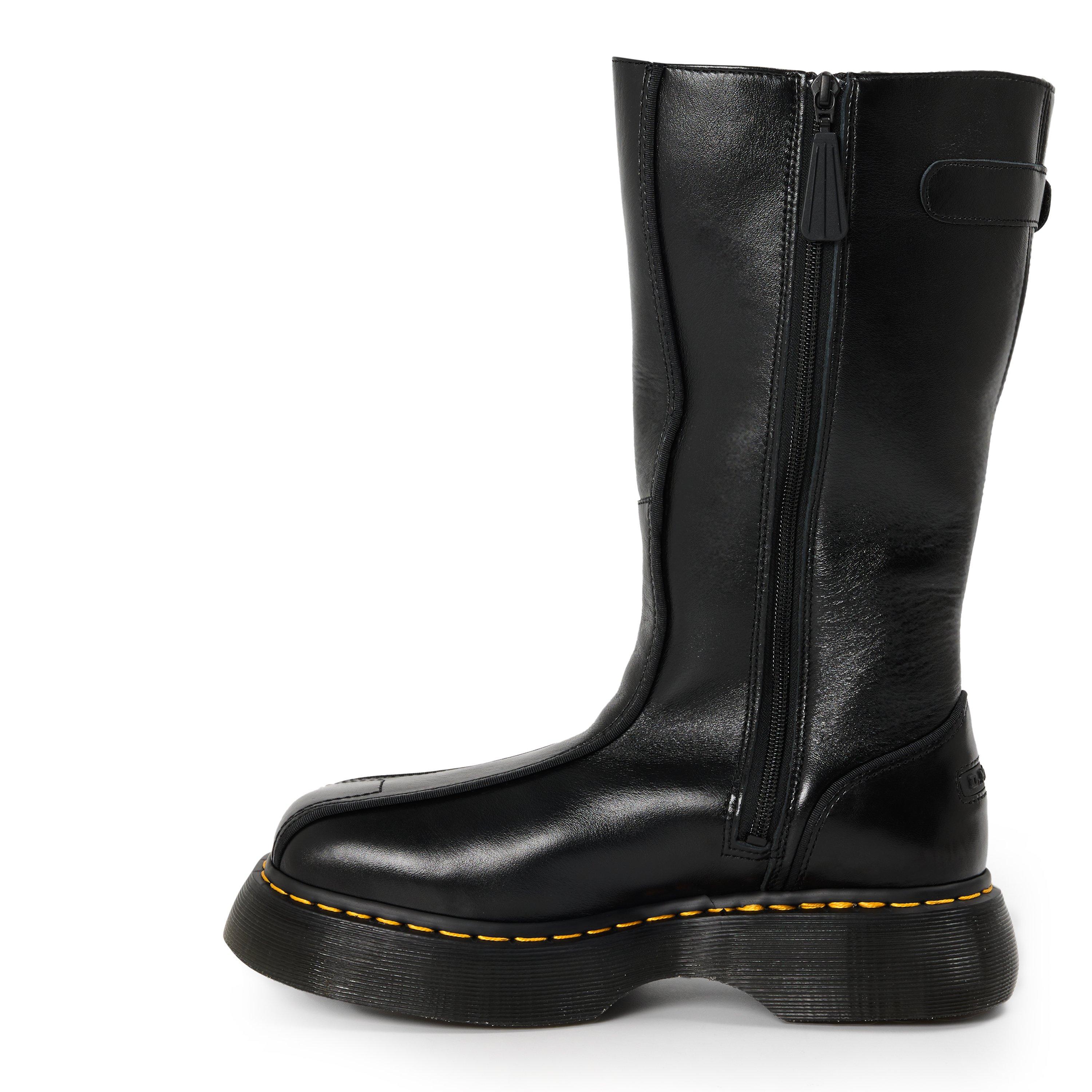 Black Gloss - Dr Martens - Women's Buzz Knee High Boot - 2