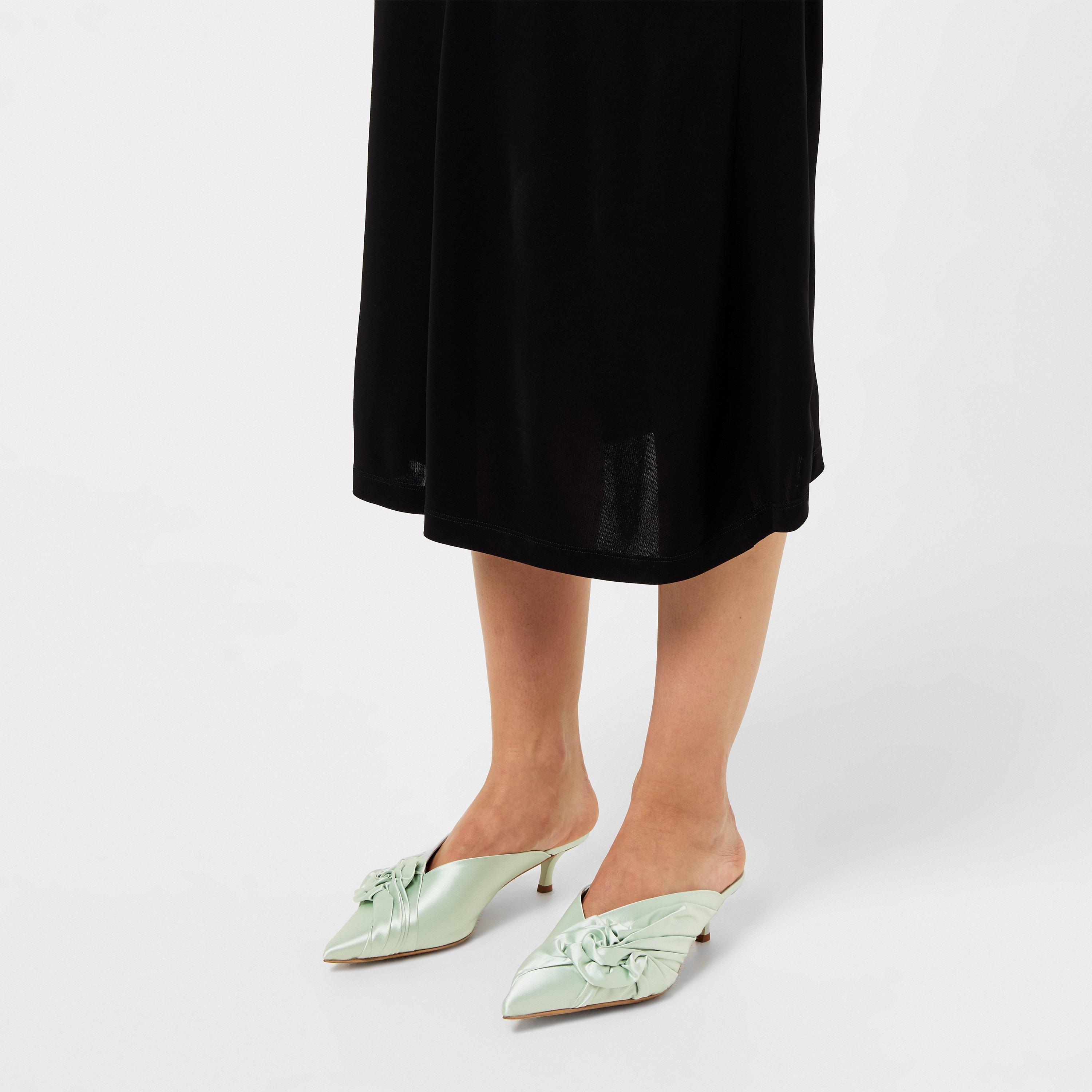 Sea Green - GIVENCHY - Satin Twist Mules - 2