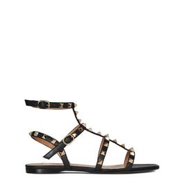 Valentino Garavani Rockstud Leather Flat Sandals