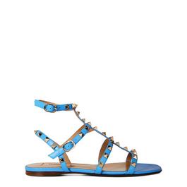 Valentino Garavani Rockstud Leather Flat Sandals