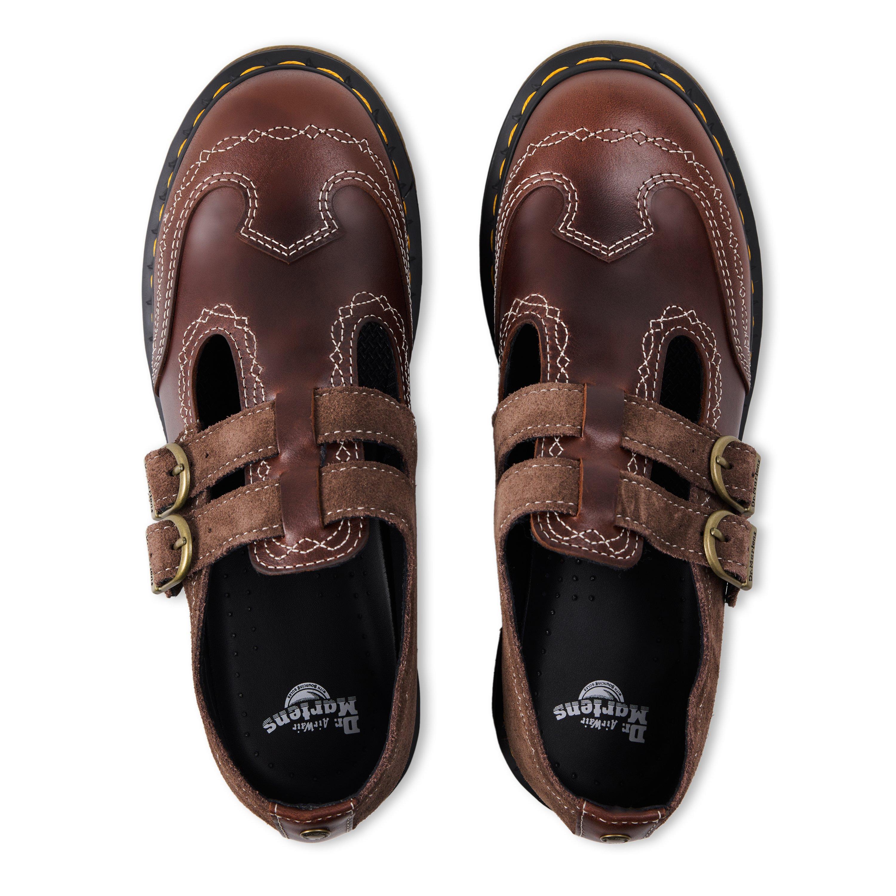 Brown - Dr Martens - Women's 8065 Rodeo Mary Jane - 4
