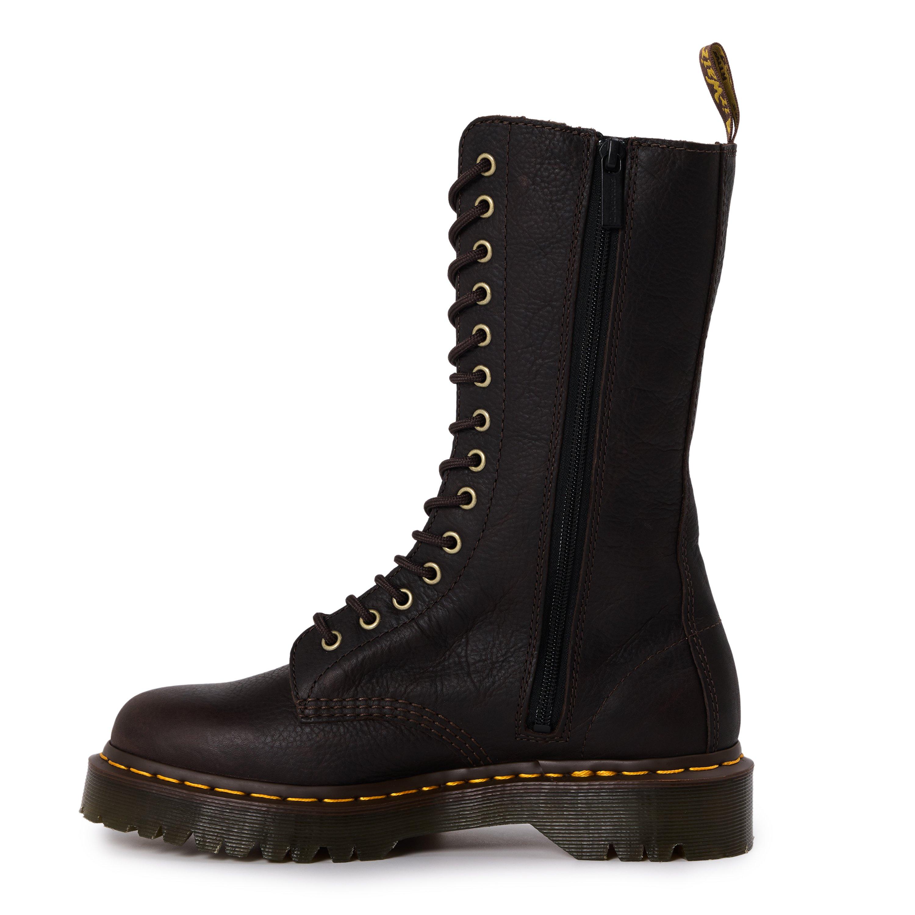 Brwn Ambassador - Dr Martens - Women's Bex 14 Eye Flat Ankle Boot - 2