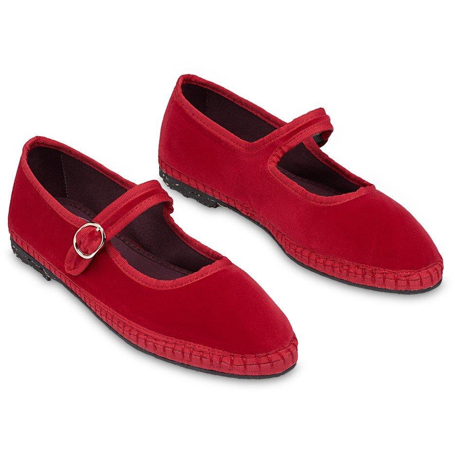 Red - Flabelus - Velvet Mary Jane - 2