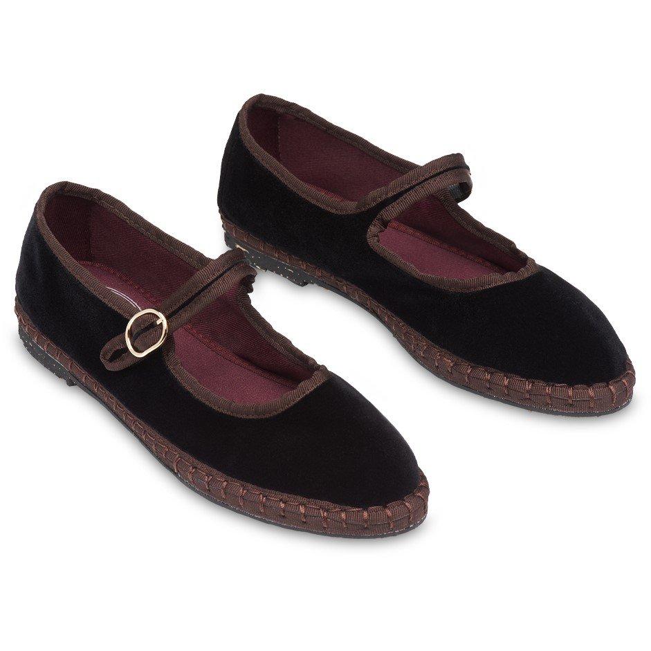 Brown/Taupe - Flabelus - Velvet Mary Jane - 2